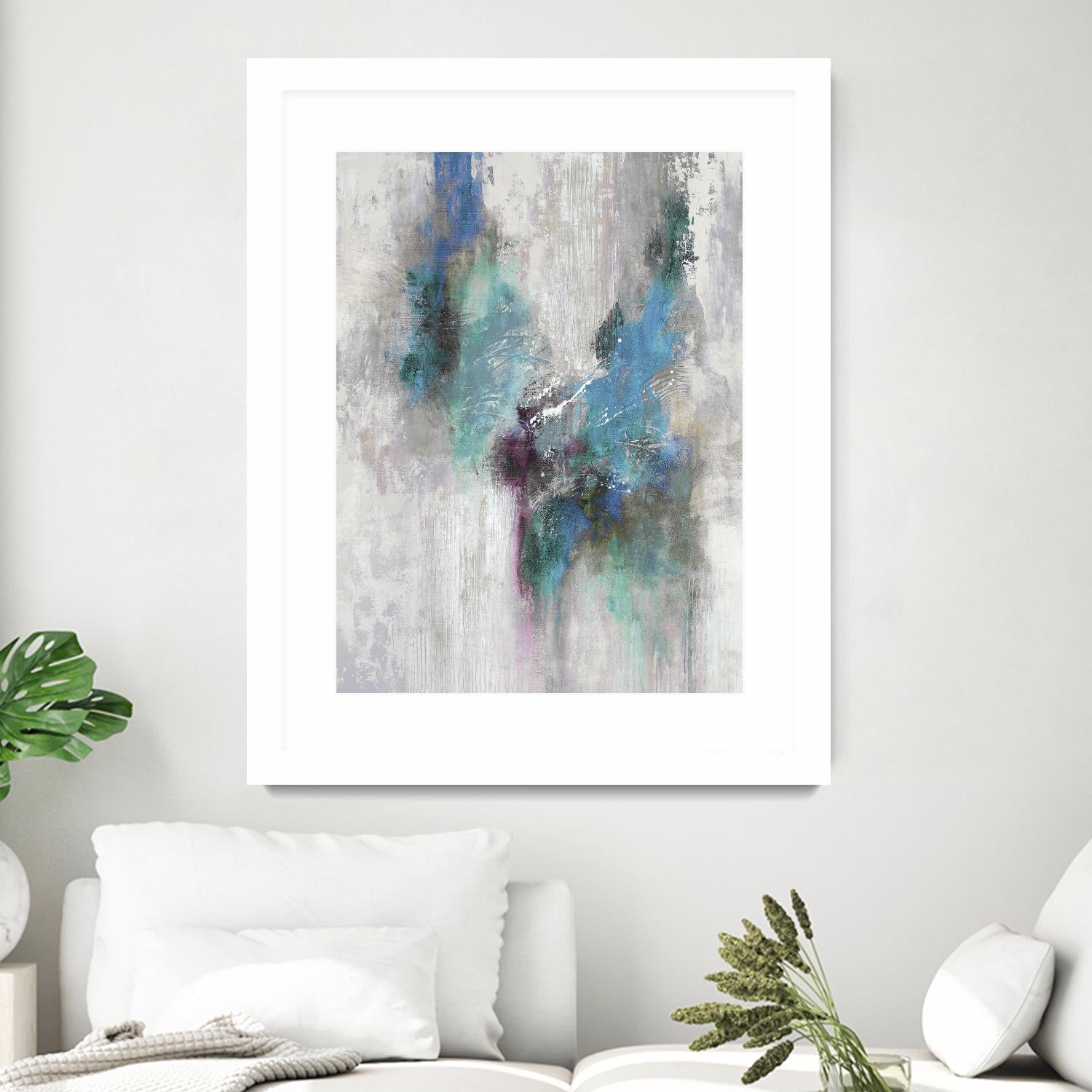 Comfy Nest II by Daleno Art on GIANT ART - blue abstract abstrait