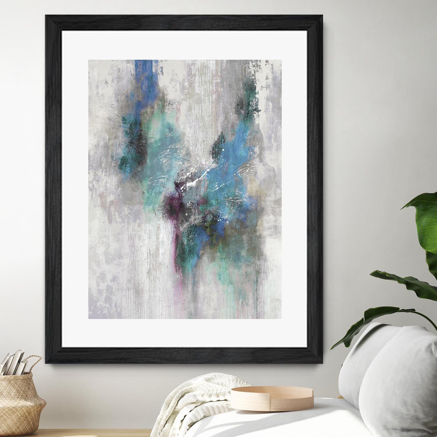 Comfy Nest II by Daleno Art on GIANT ART - blue abstract abstrait