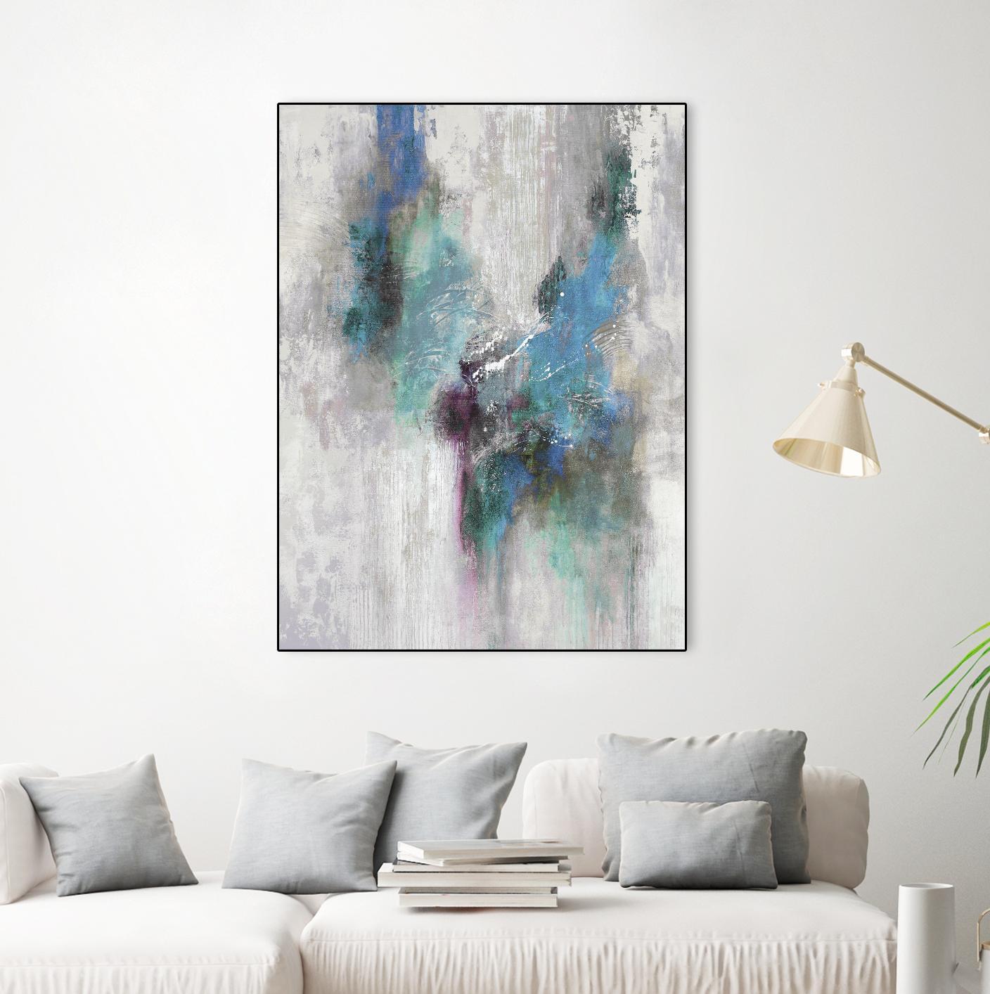 Comfy Nest II by Daleno Art on GIANT ART - blue abstract abstrait
