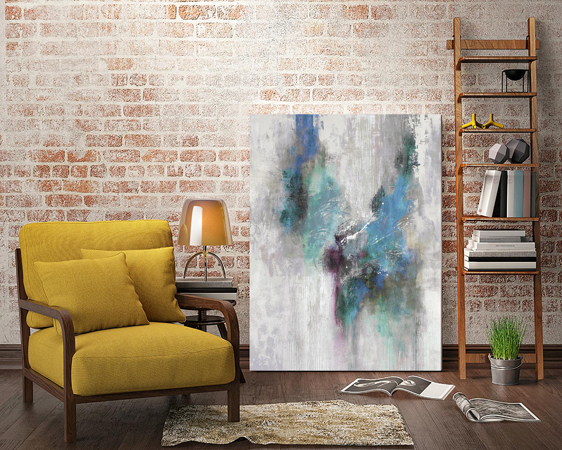 Comfy Nest II by Daleno Art on GIANT ART - blue abstract abstrait