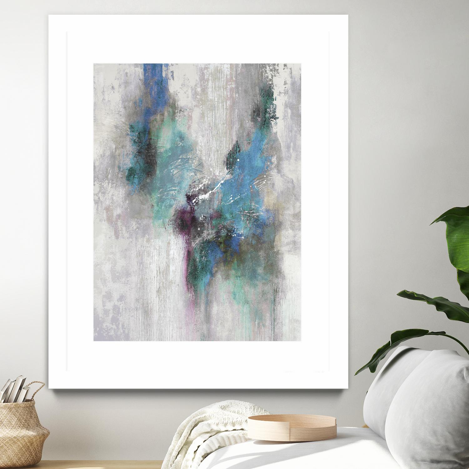 Comfy Nest II by Daleno Art on GIANT ART - blue abstract abstrait