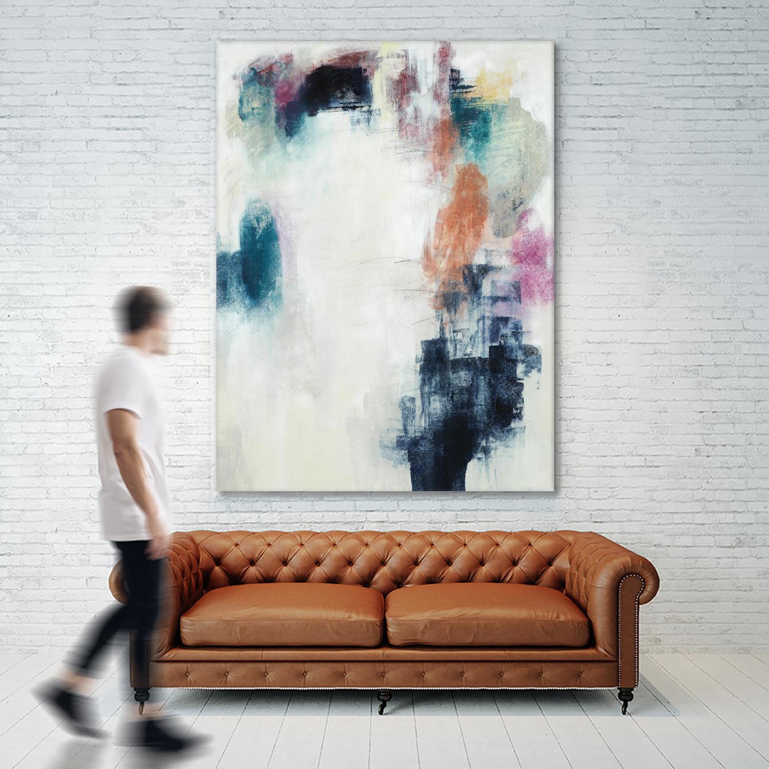 Sensitive Strum by Daleno Art on GIANT ART - orange abstract abstrait