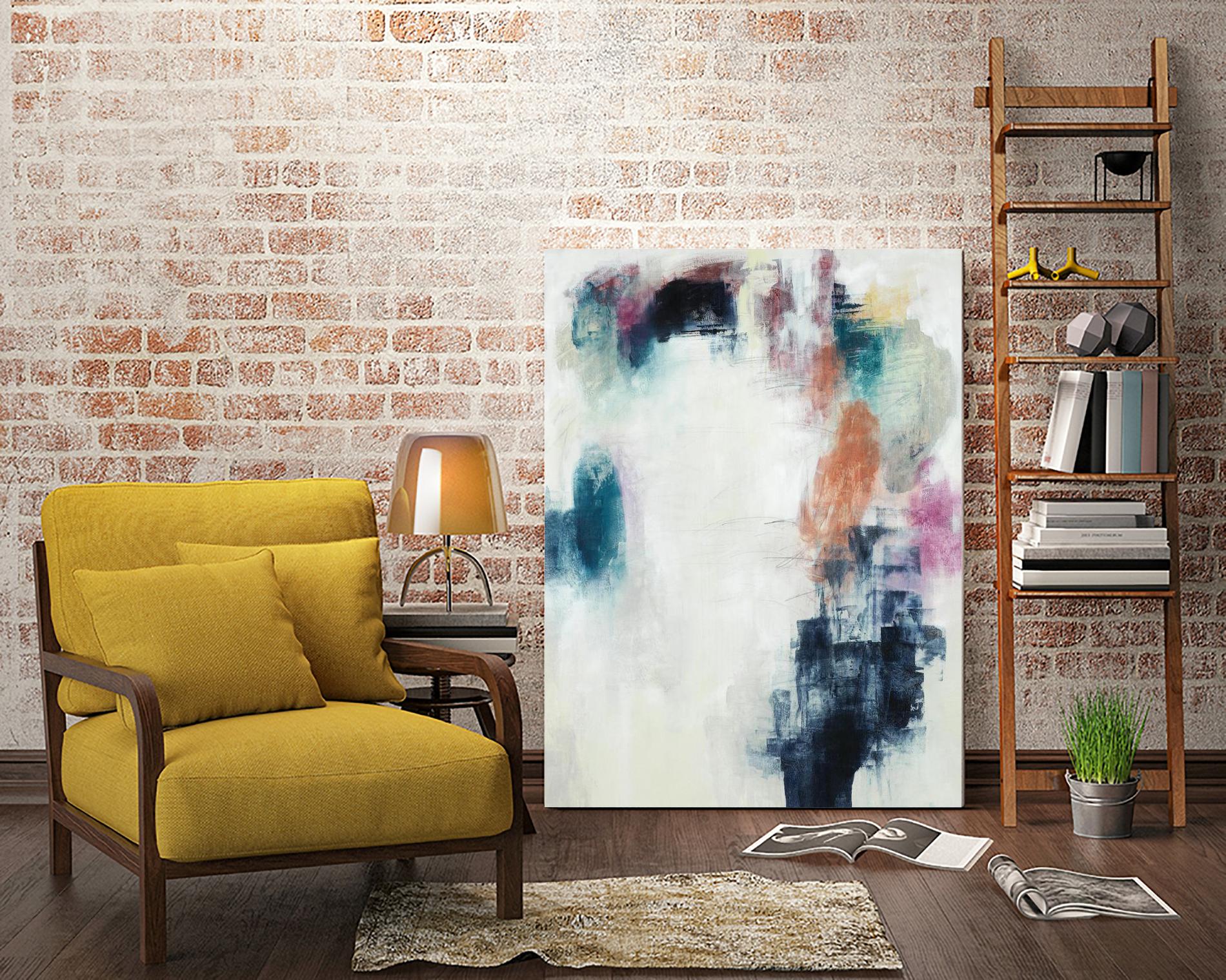 Sensitive Strum by Daleno Art on GIANT ART - blue abstract abstrait