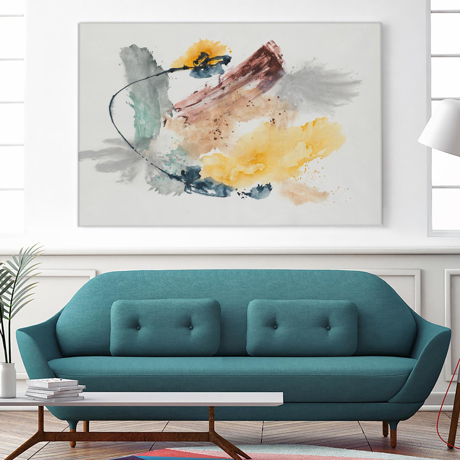 Blue Rope by Daleno Art on GIANT ART - green abstract