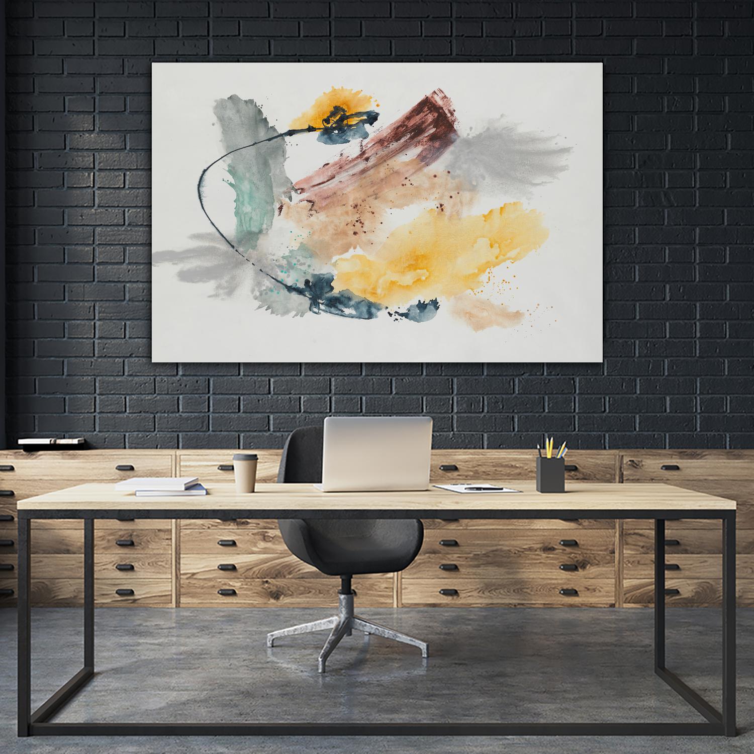 Blue Rope by Daleno Art on GIANT ART - green abstract