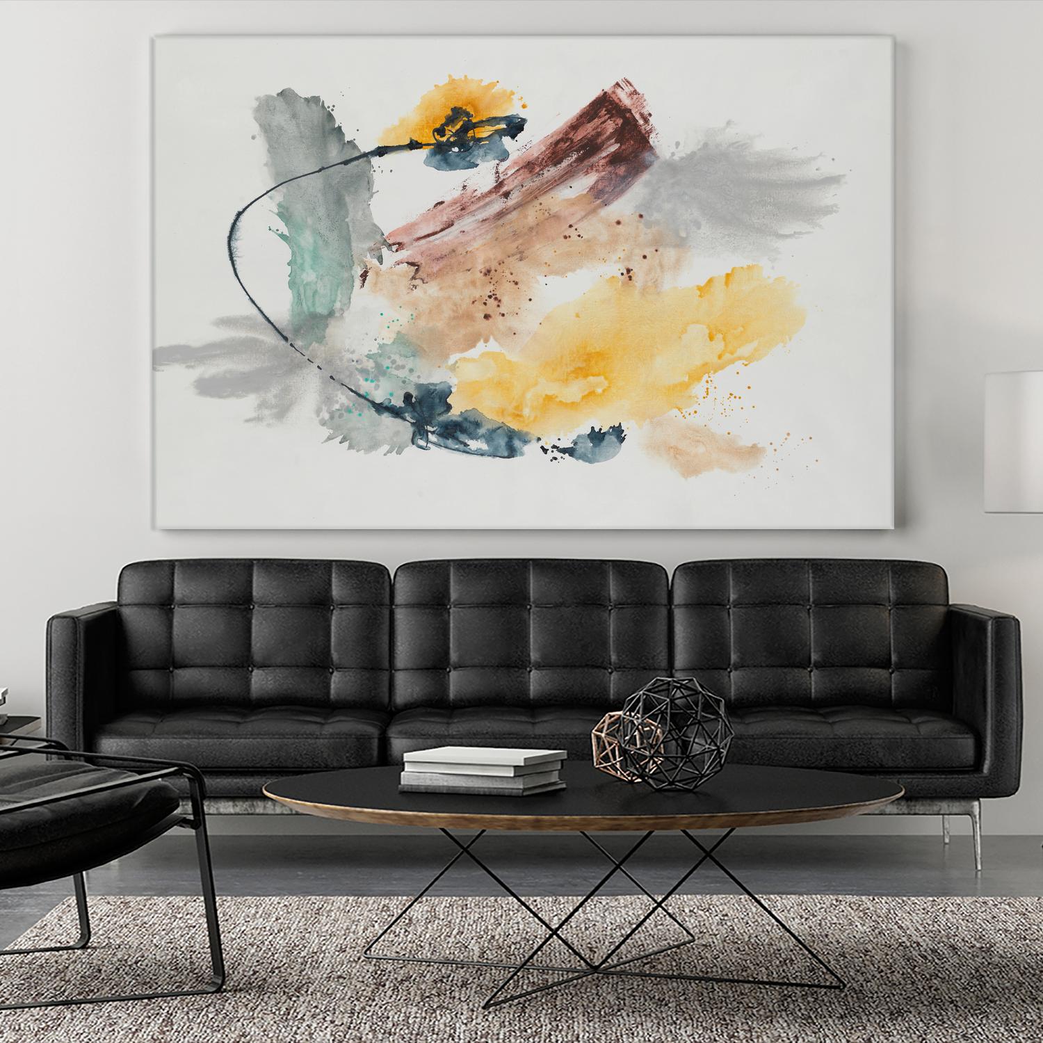 Blue Rope by Daleno Art on GIANT ART - green abstract