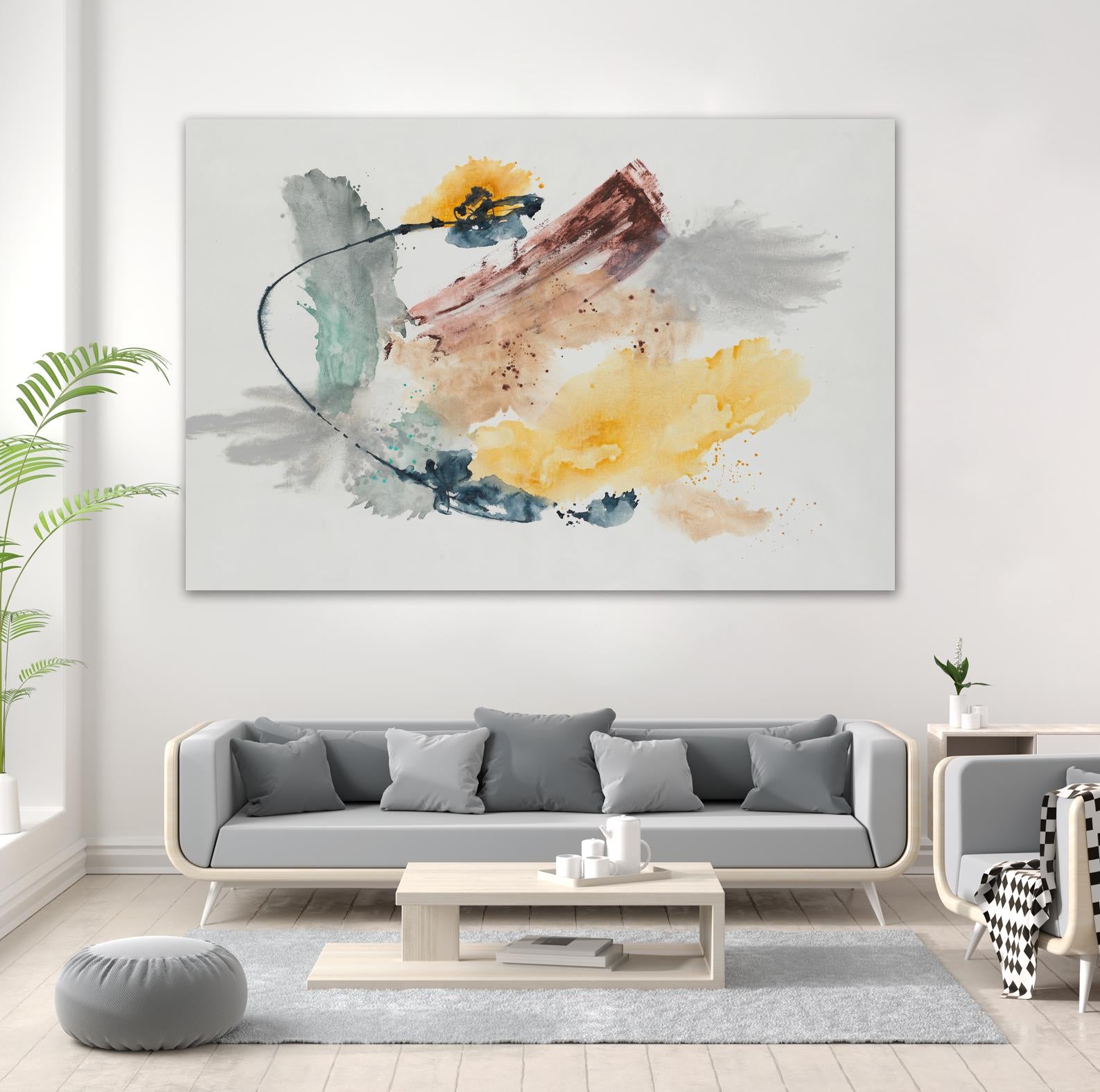 Blue Rope by Daleno Art on GIANT ART - green abstract