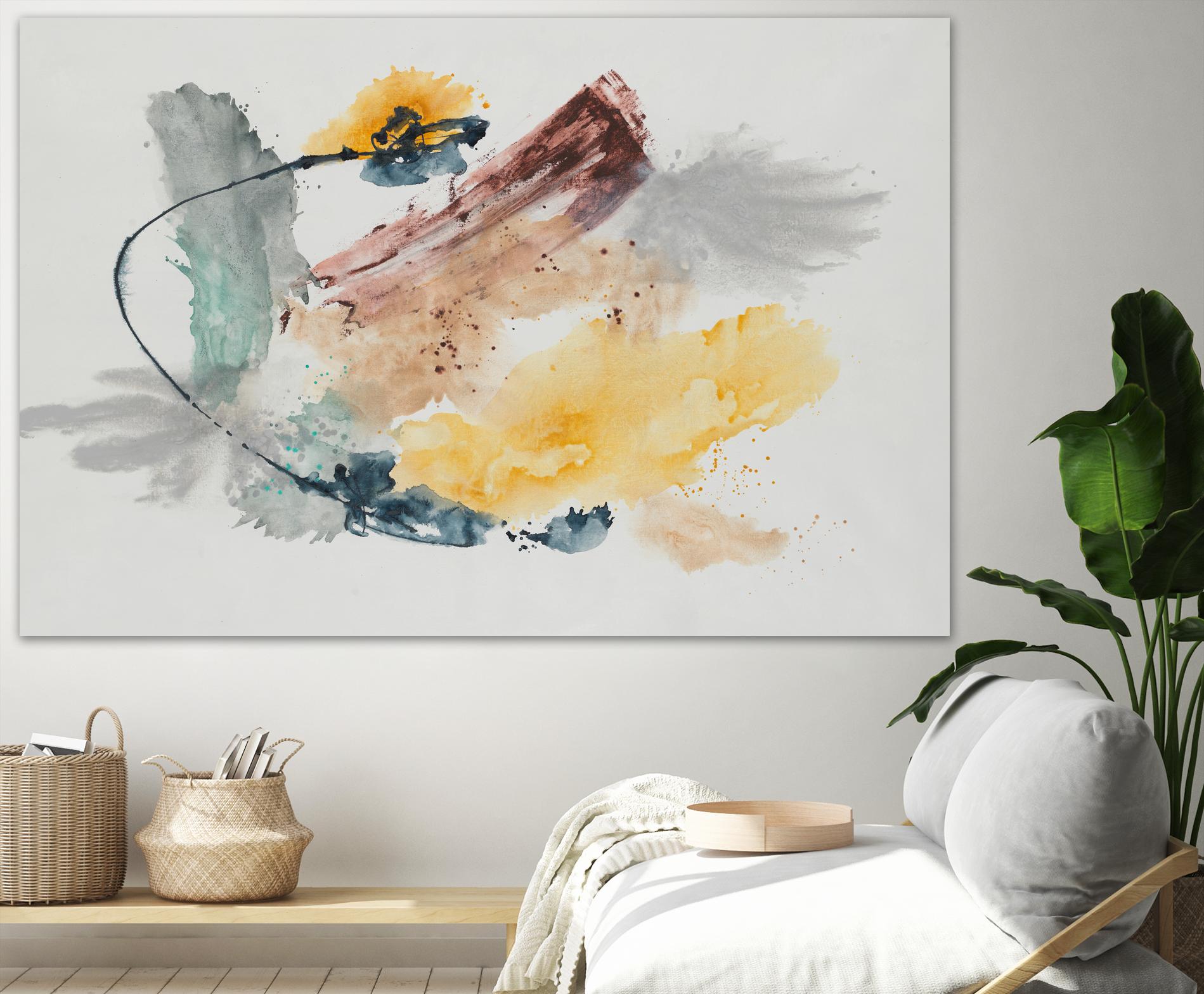 Blue Rope by Daleno Art on GIANT ART - green abstract