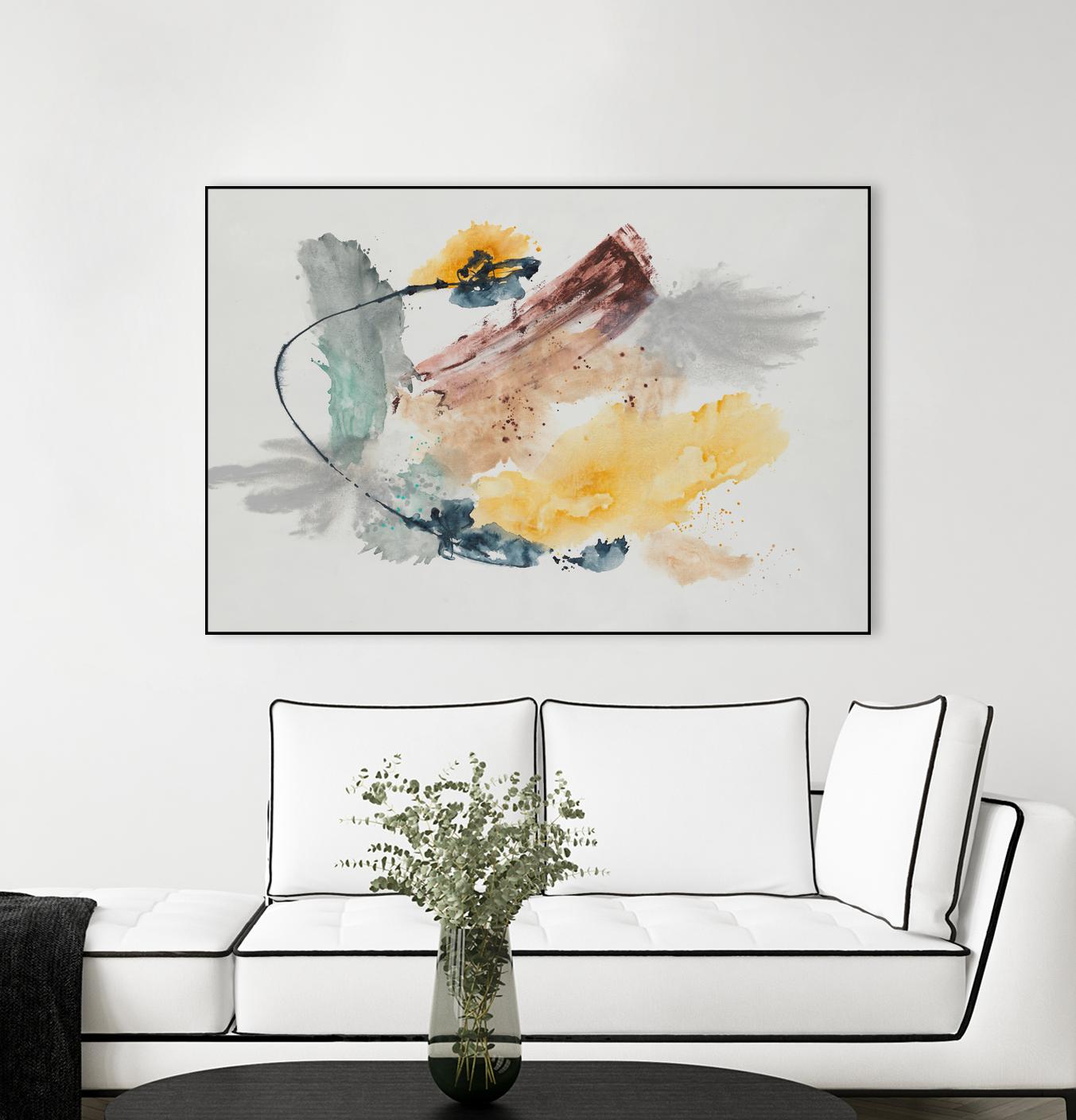 Blue Rope by Daleno Art on GIANT ART - green abstract