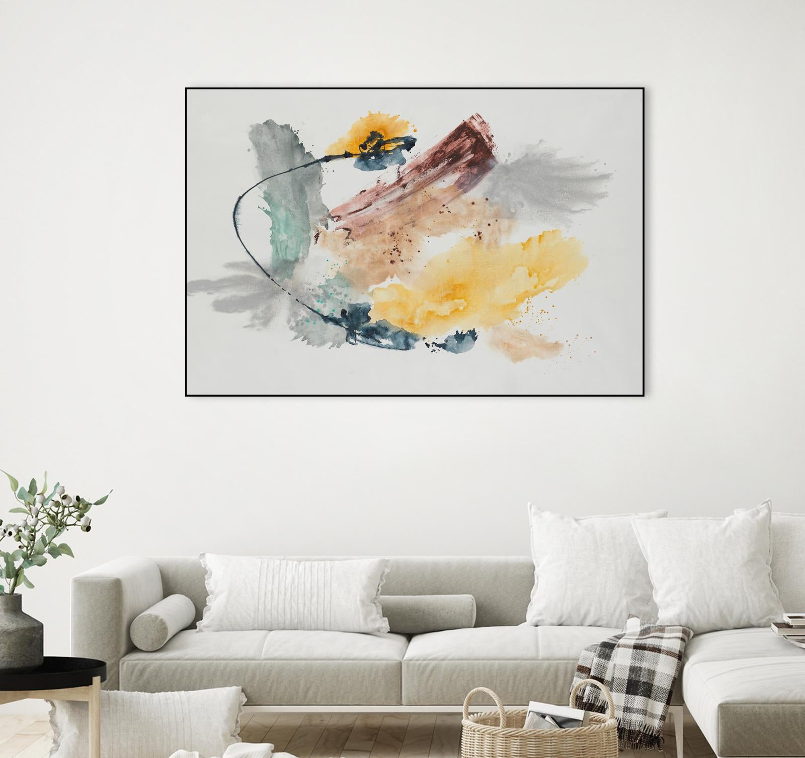 Blue Rope by Daleno Art on GIANT ART - green abstract