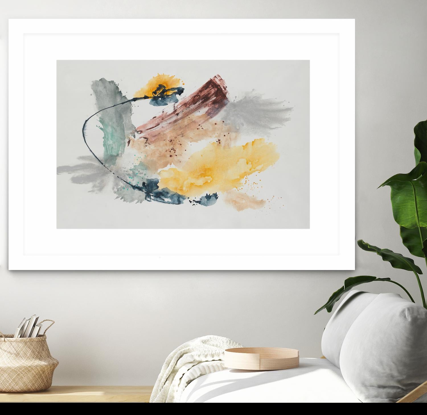 Blue Rope by Daleno Art on GIANT ART - green abstract