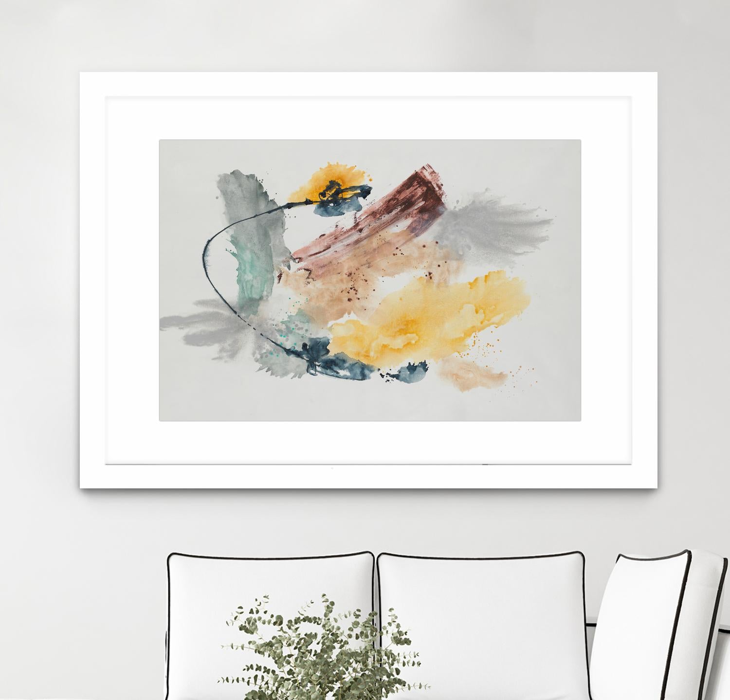 Blue Rope by Daleno Art on GIANT ART - green abstract