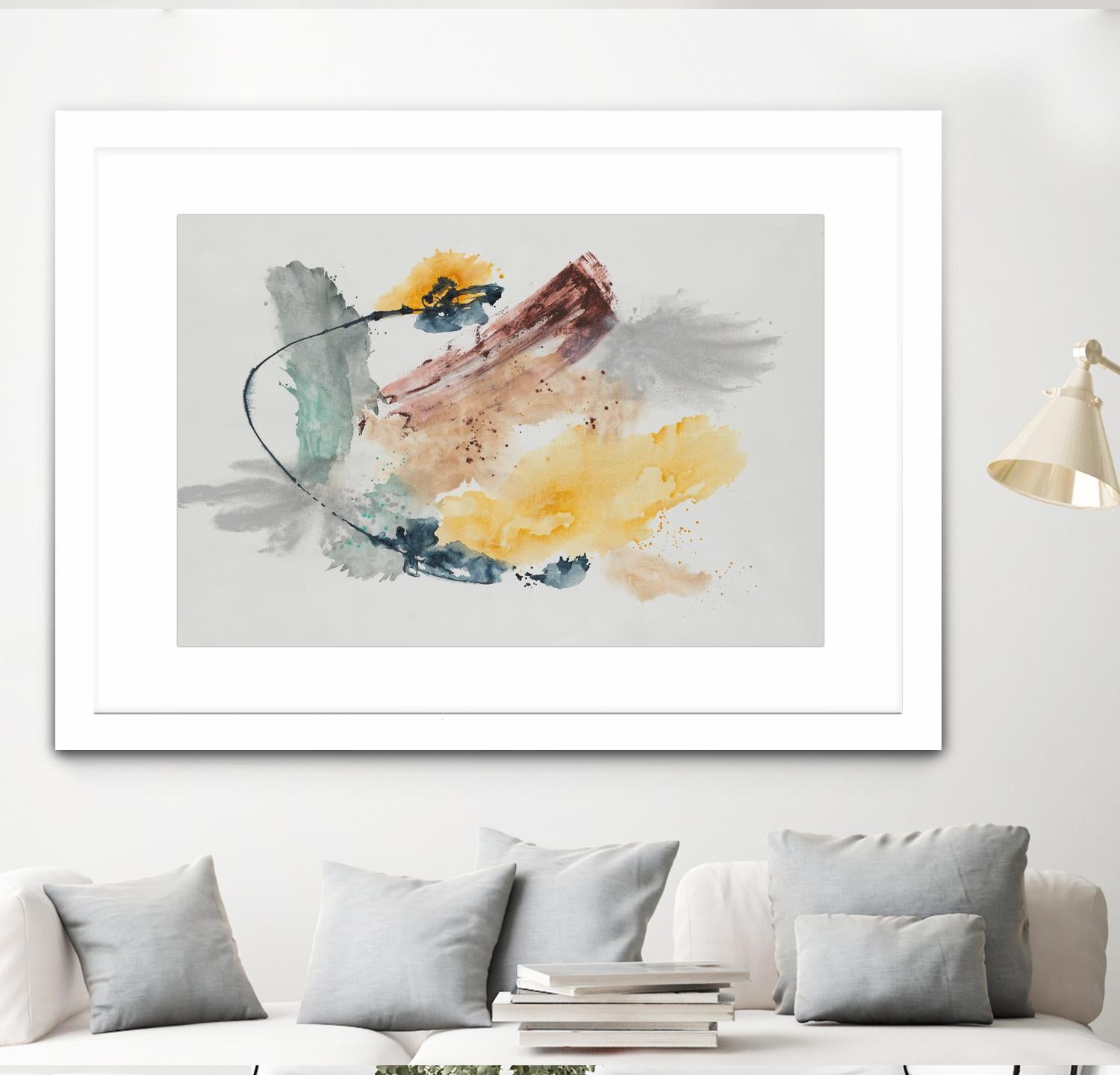 Blue Rope by Daleno Art on GIANT ART - green abstract