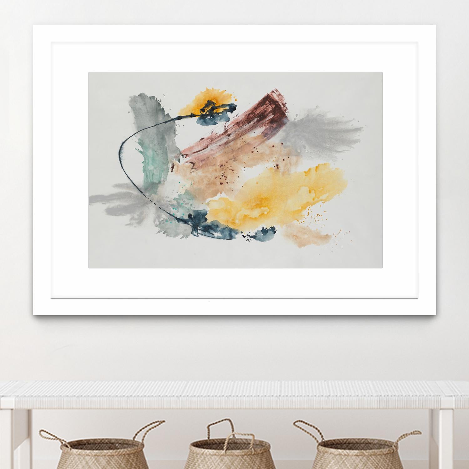 Blue Rope by Daleno Art on GIANT ART - green abstract