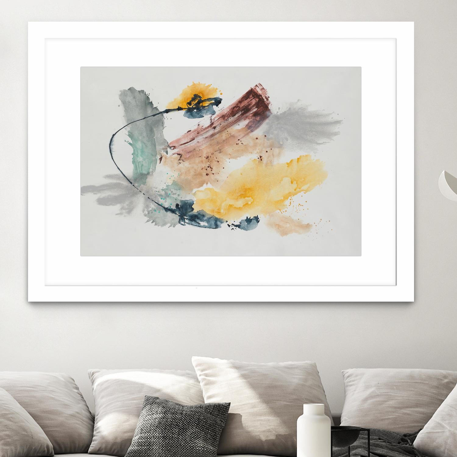 Blue Rope by Daleno Art on GIANT ART - green abstract