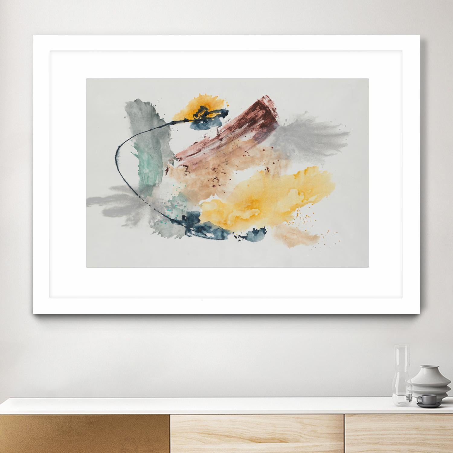 Blue Rope by Daleno Art on GIANT ART - green abstract