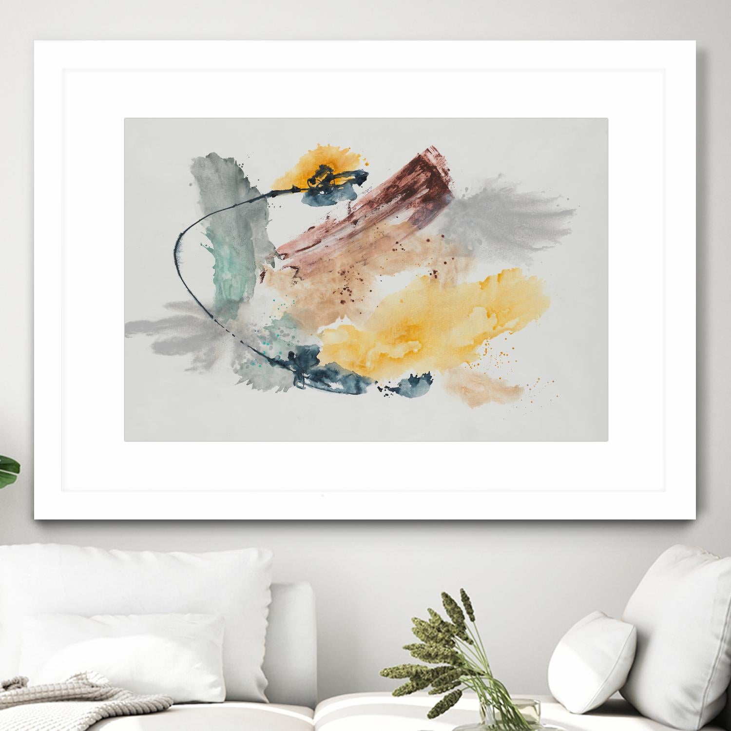 Blue Rope by Daleno Art on GIANT ART - green abstract