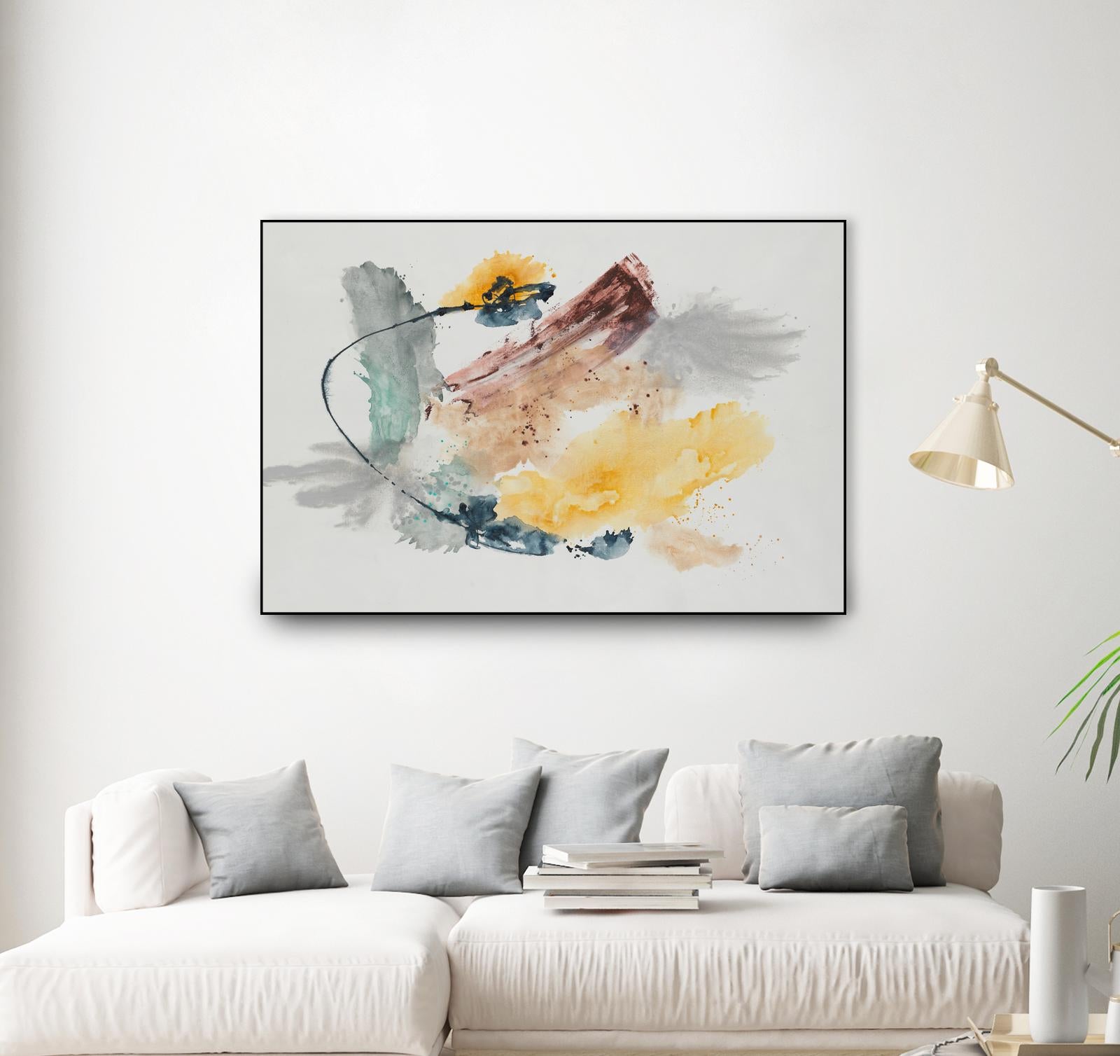 Blue Rope by Daleno Art on GIANT ART - green abstract