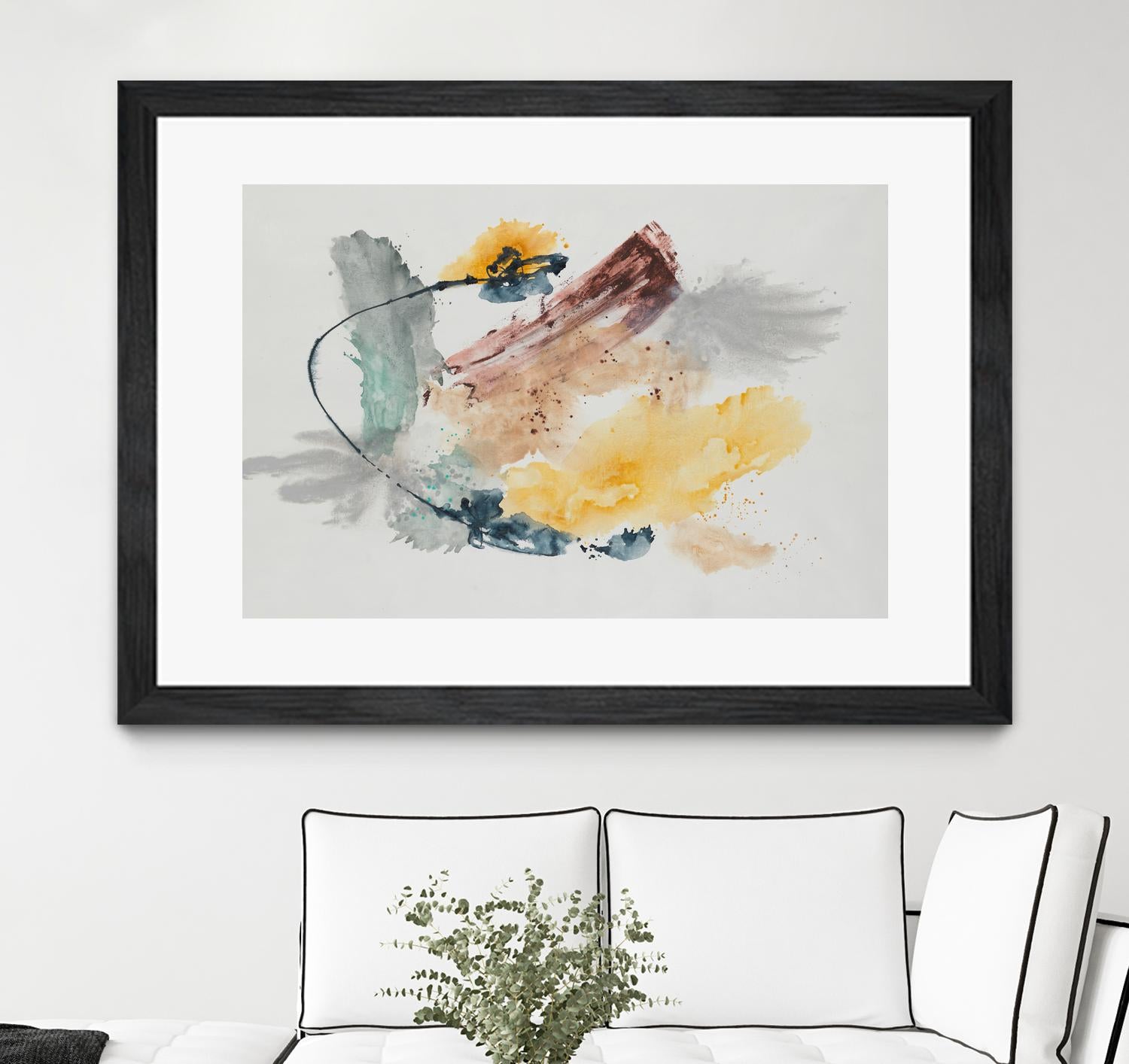 Blue Rope by Daleno Art on GIANT ART - green abstract