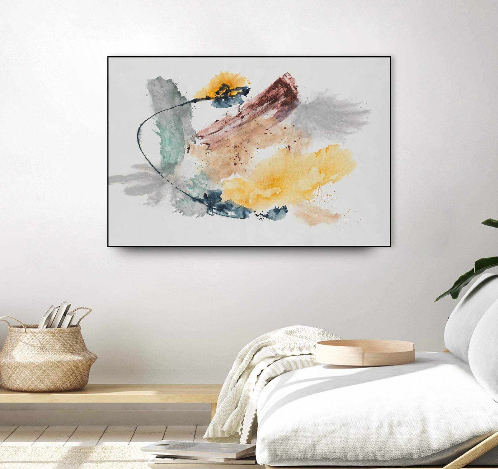 Blue Rope by Daleno Art on GIANT ART - green abstract