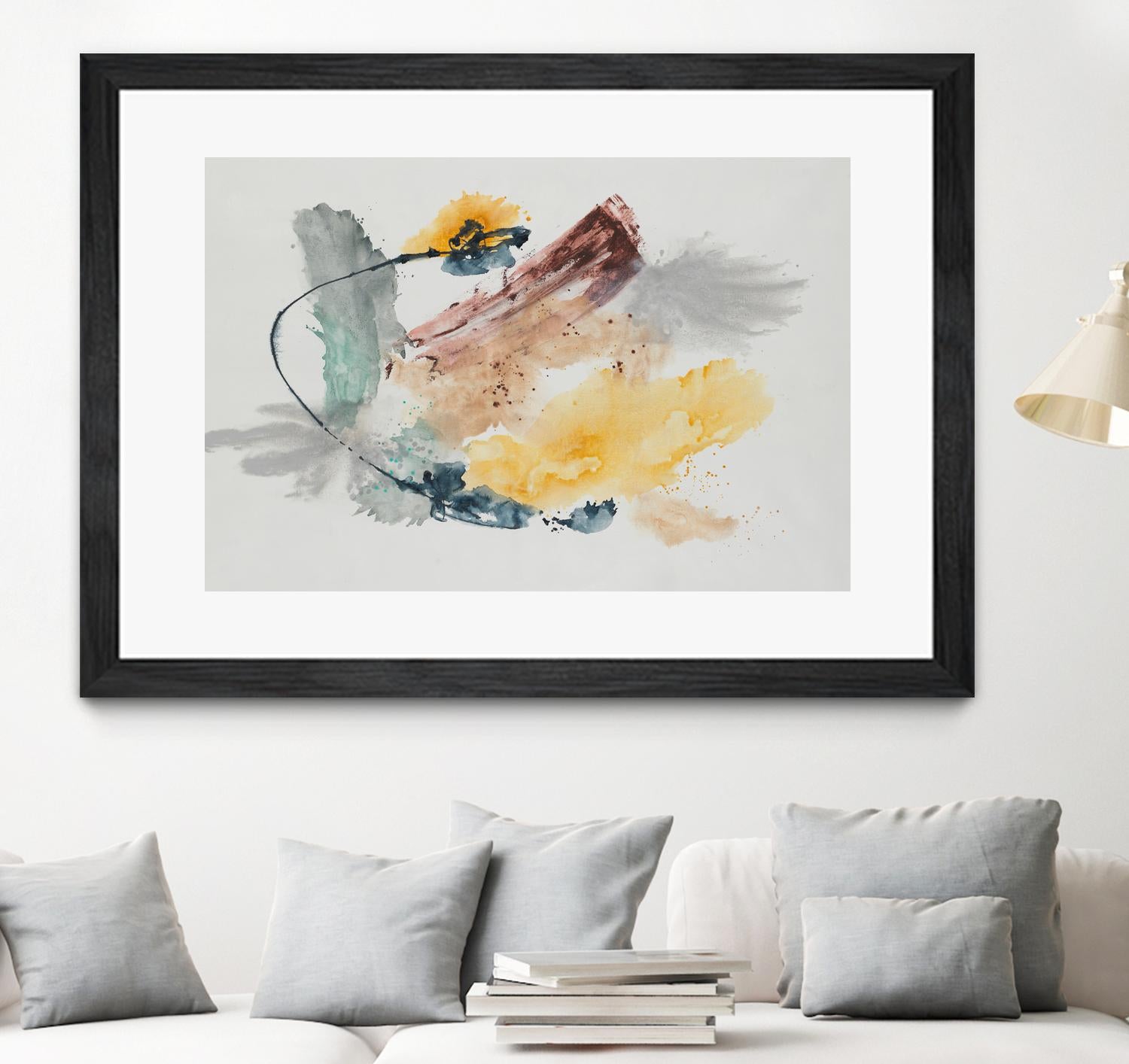 Blue Rope by Daleno Art on GIANT ART - green abstract