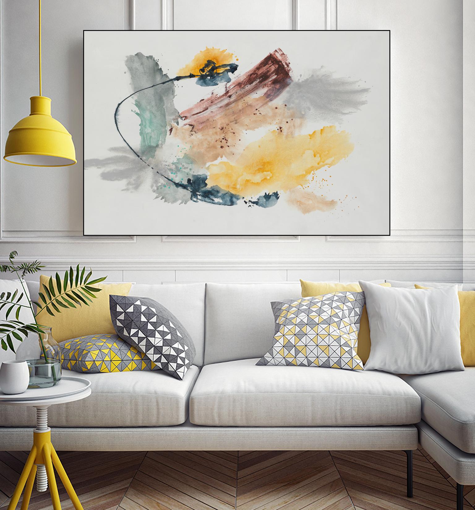 Blue Rope by Daleno Art on GIANT ART - green abstract