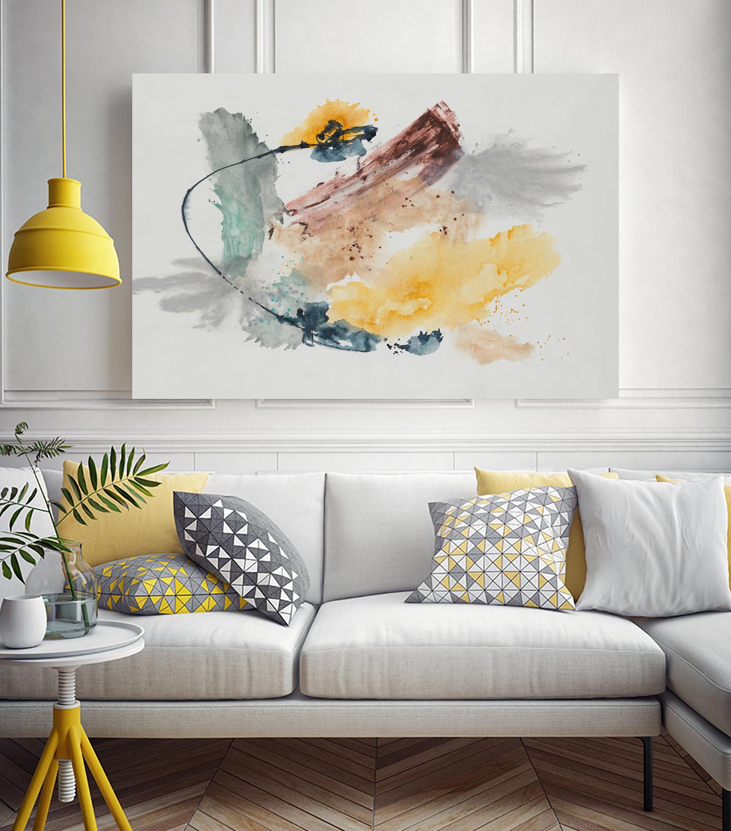 Blue Rope by Daleno Art on GIANT ART - green abstract