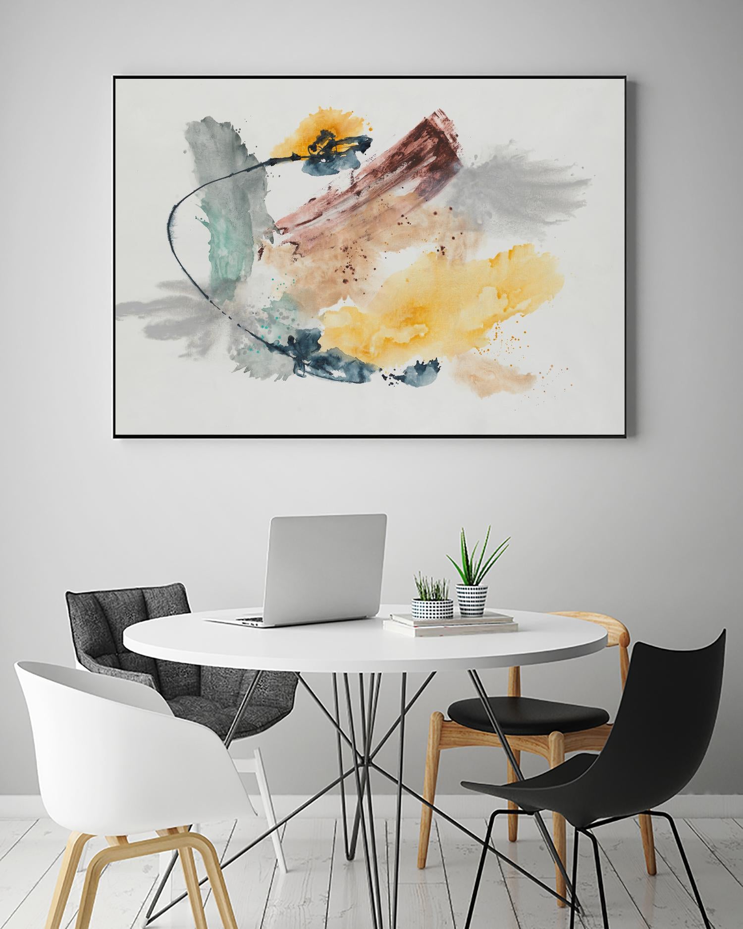 Blue Rope by Daleno Art on GIANT ART - green abstract