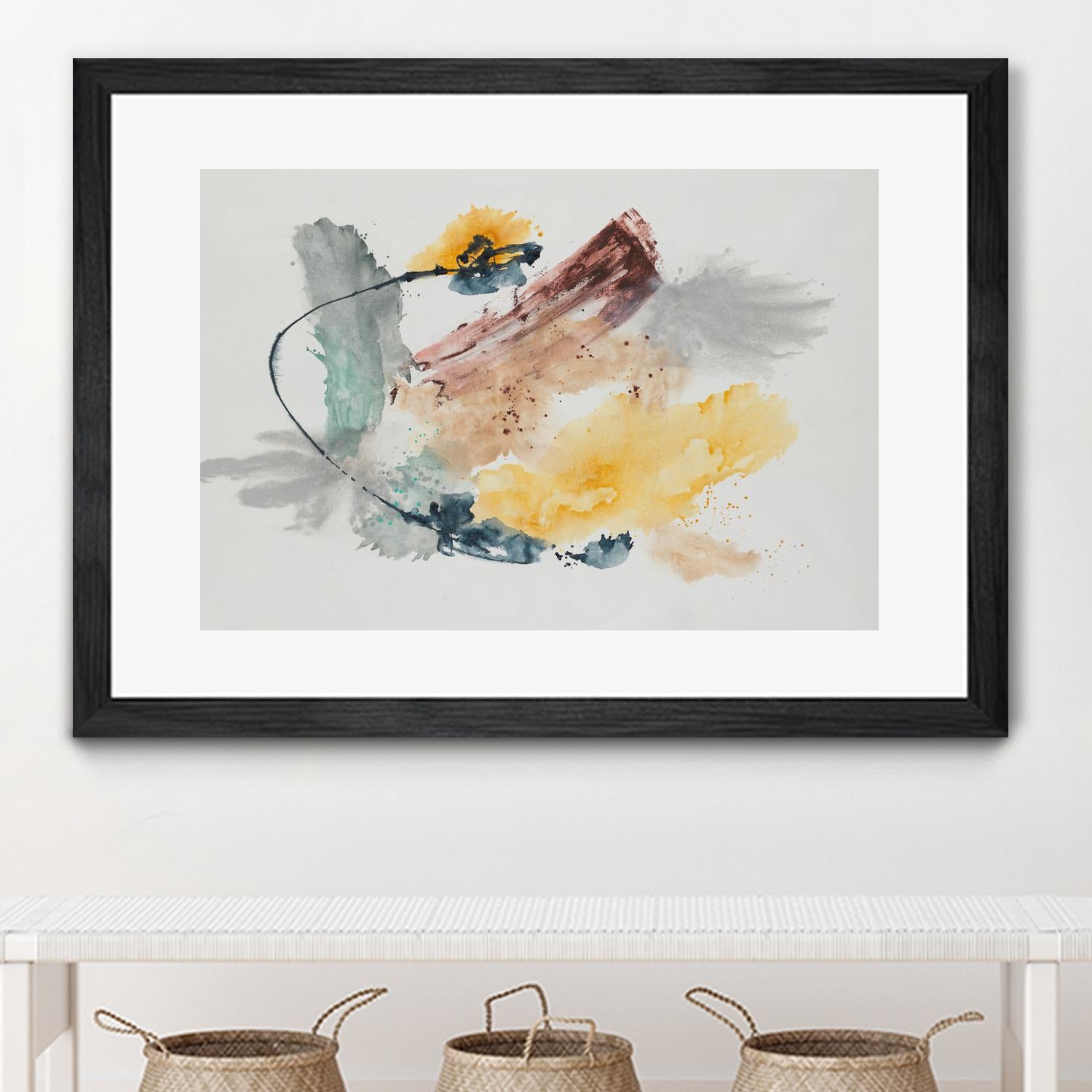 Blue Rope by Daleno Art on GIANT ART - green abstract