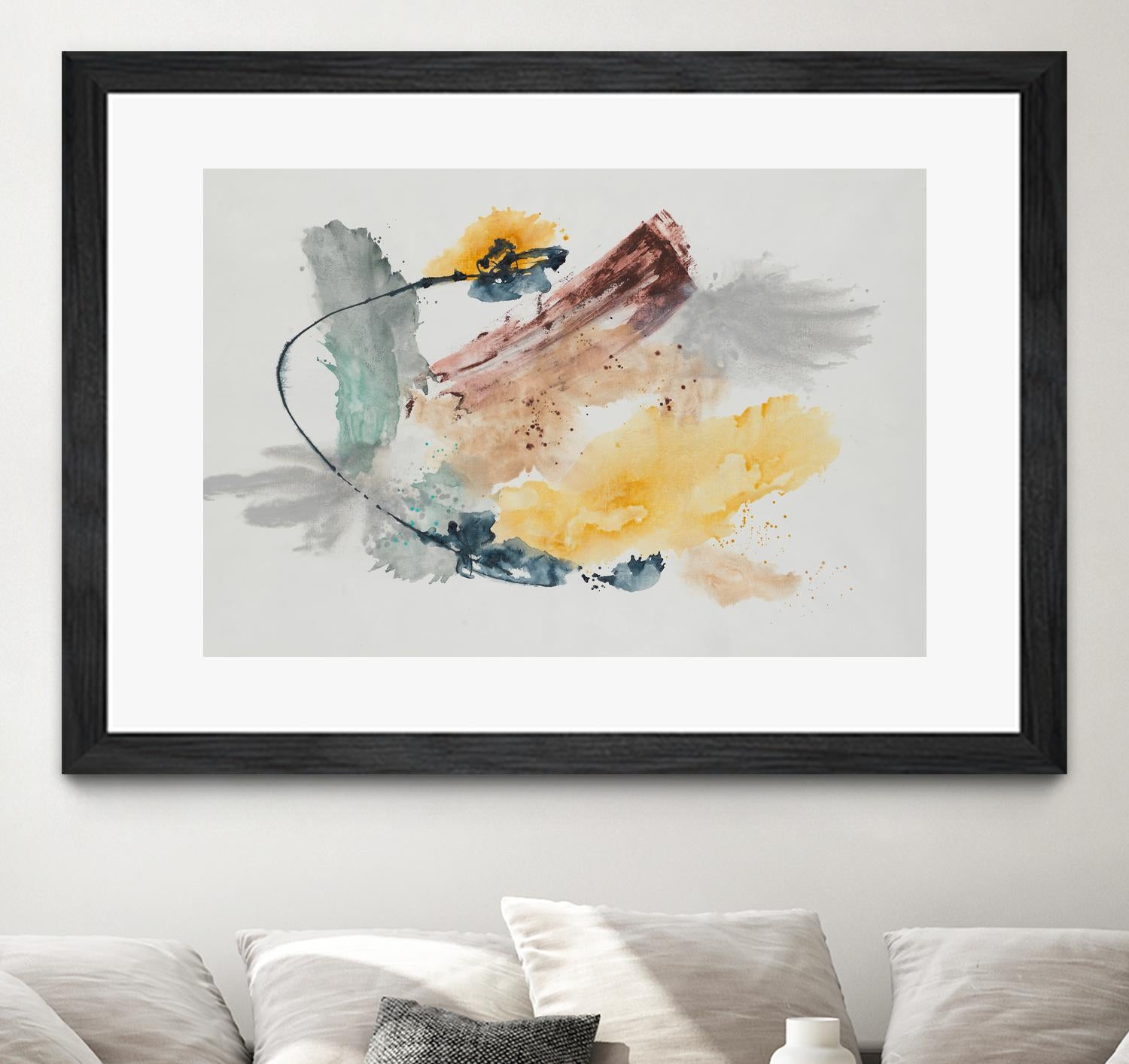 Blue Rope by Daleno Art on GIANT ART - green abstract