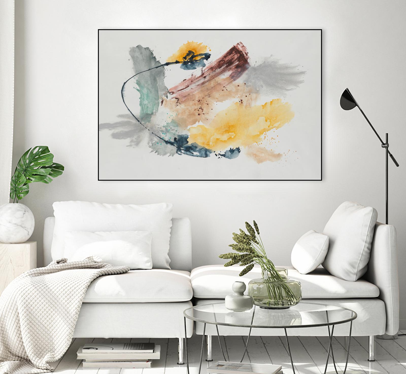 Blue Rope by Daleno Art on GIANT ART - green abstract