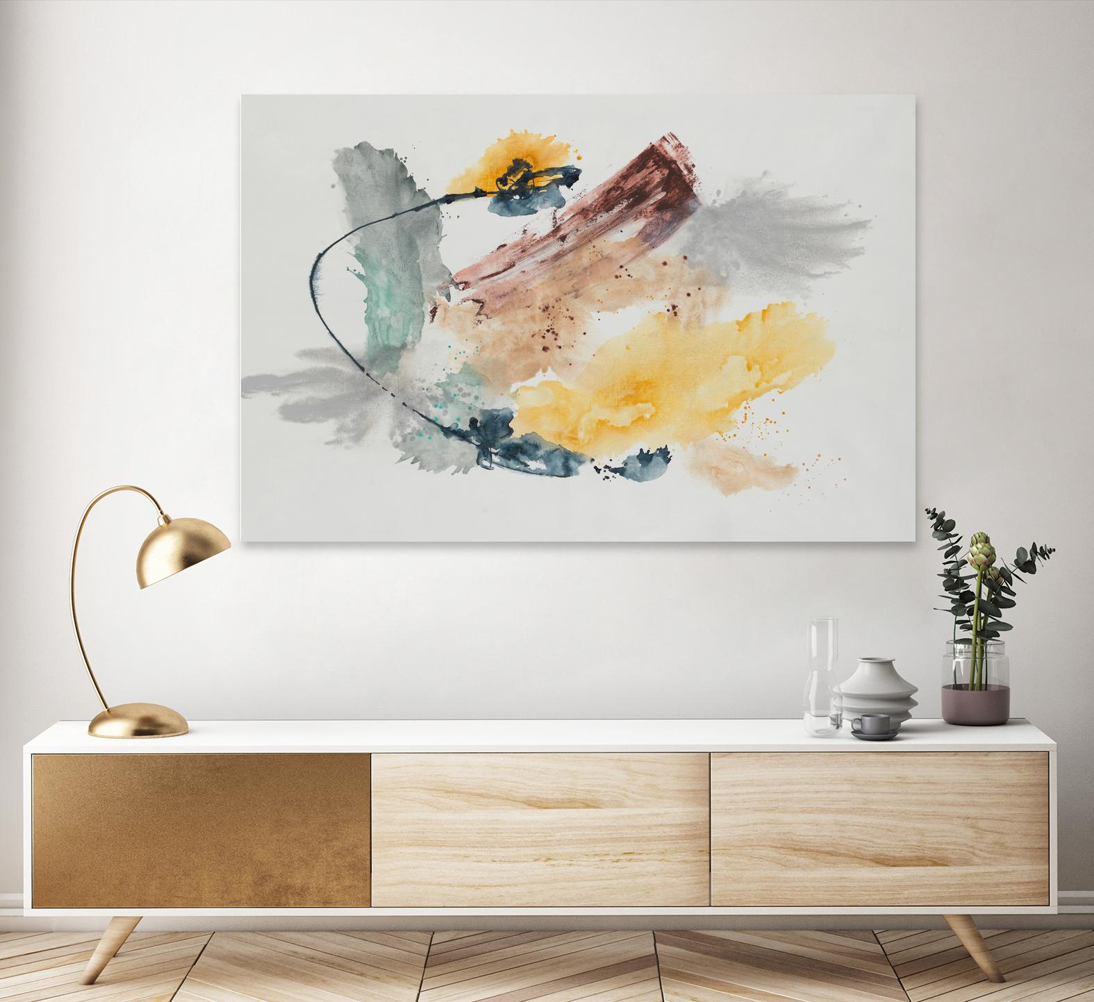 Blue Rope by Daleno Art on GIANT ART - green abstract