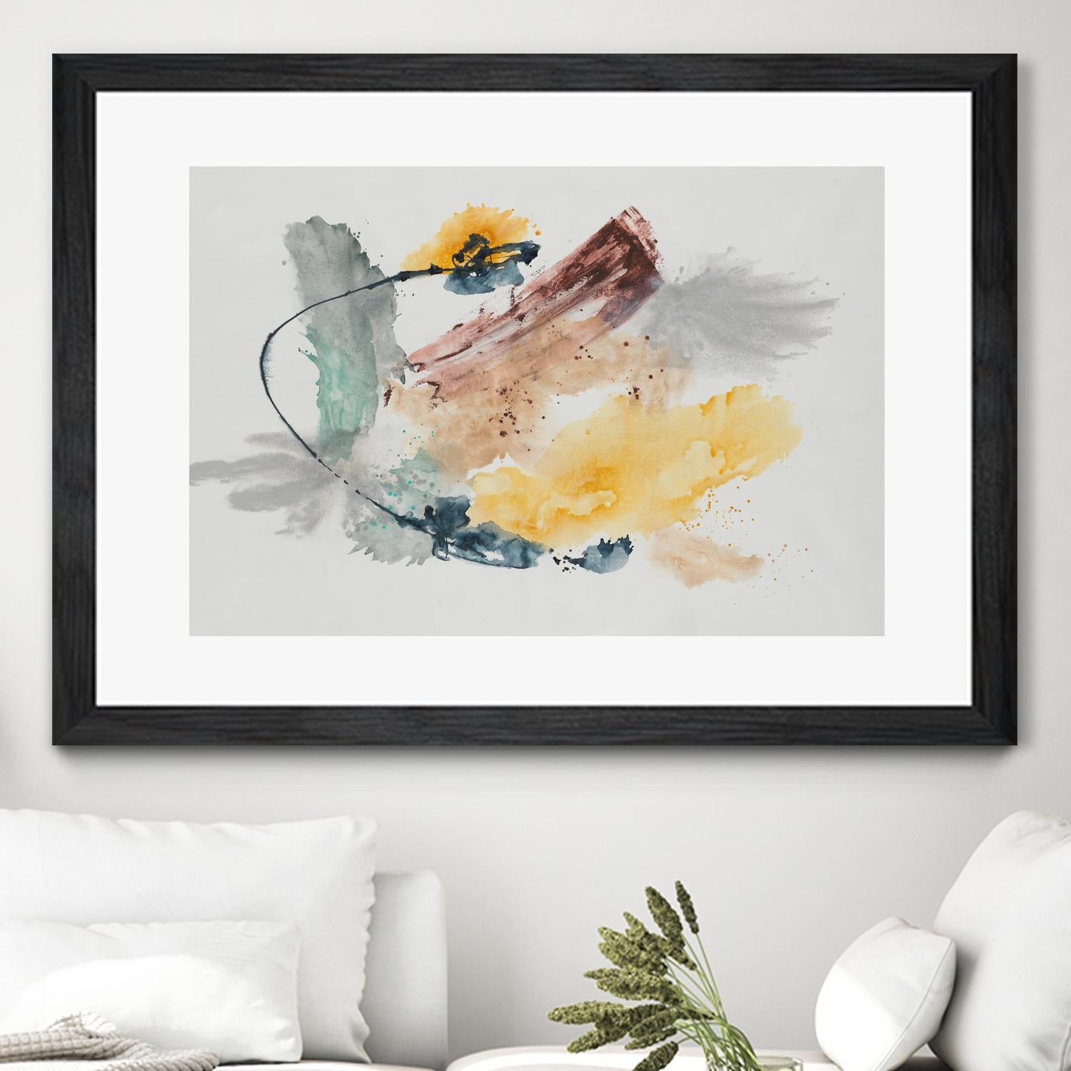 Blue Rope by Daleno Art on GIANT ART - green abstract