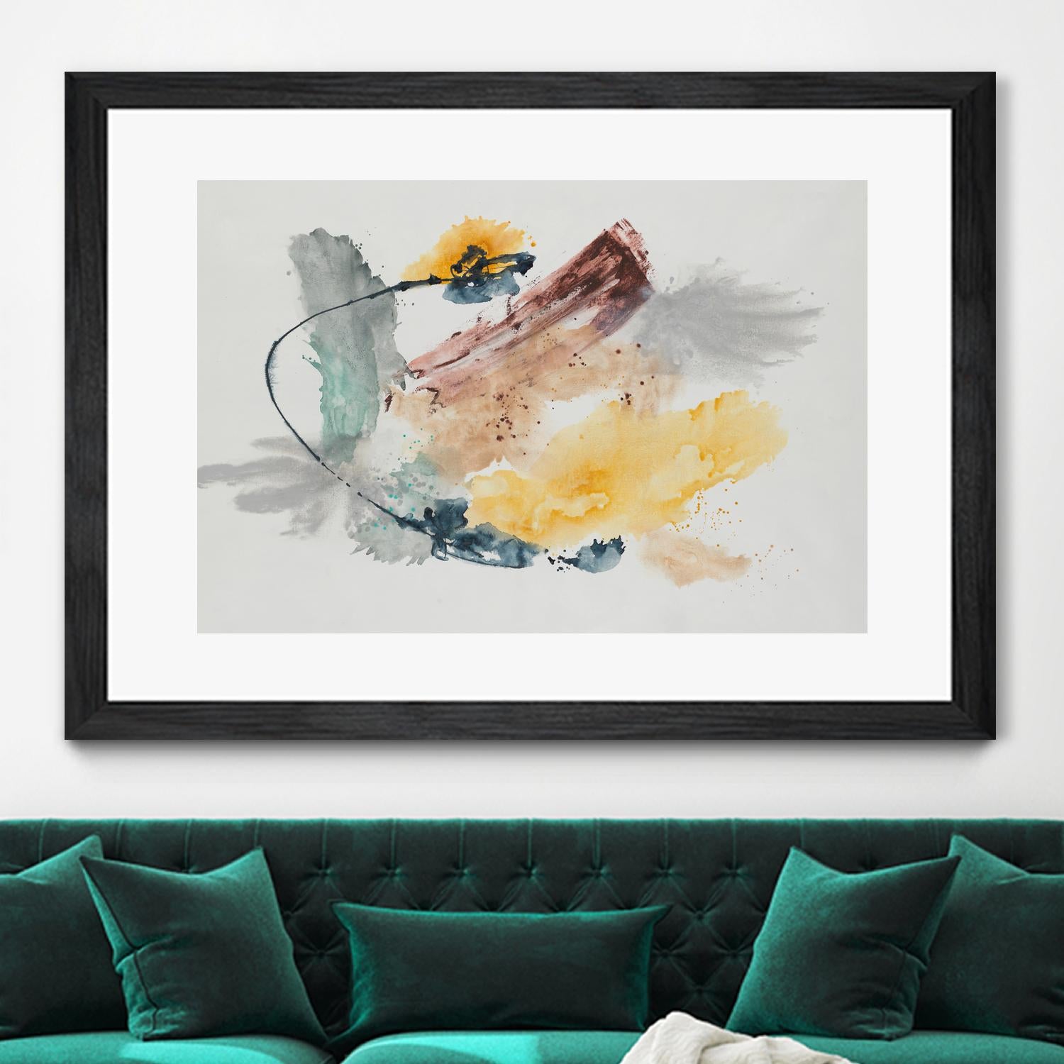 Blue Rope by Daleno Art on GIANT ART - green abstract