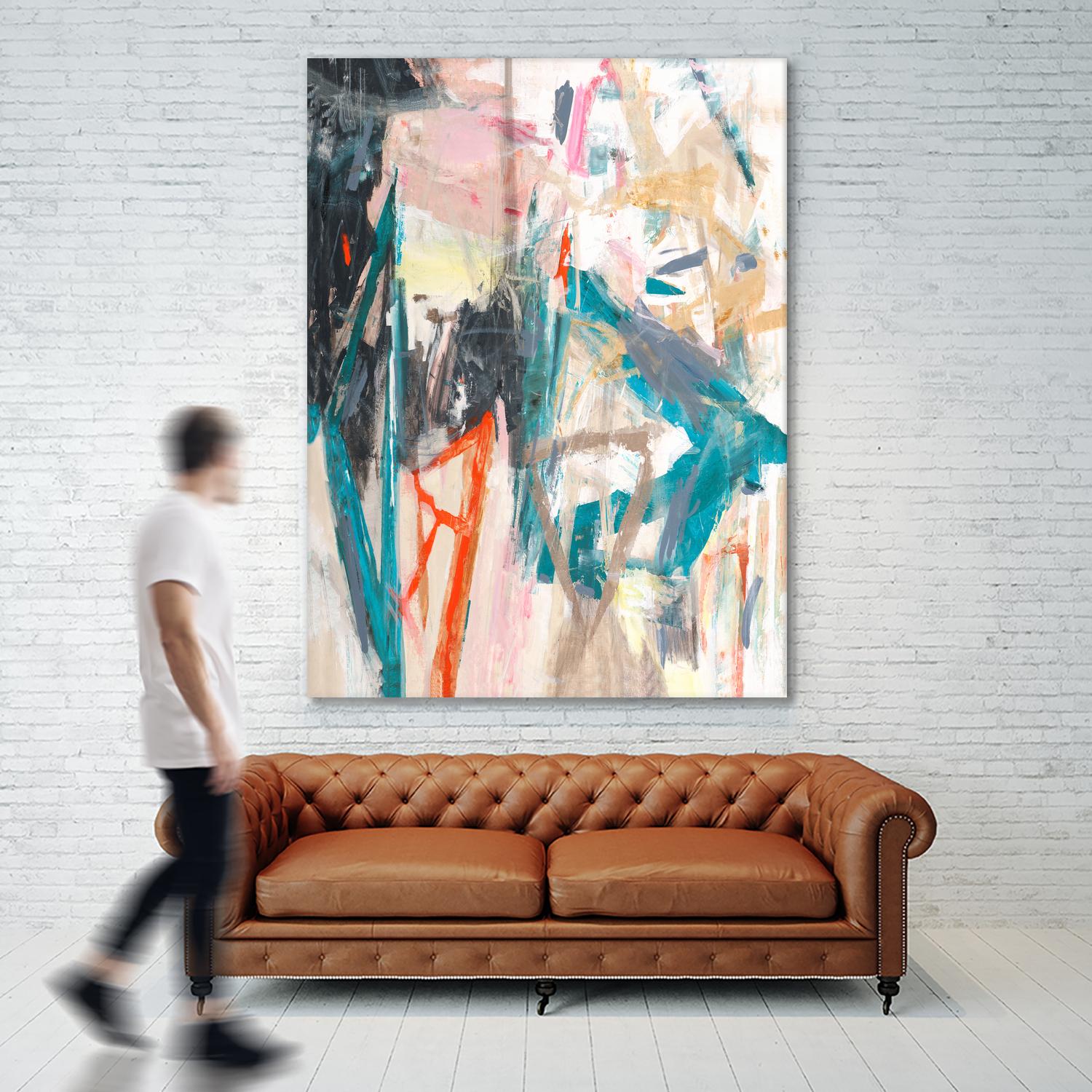 French Movement V by Daleno Art on GIANT ART - orange abstract