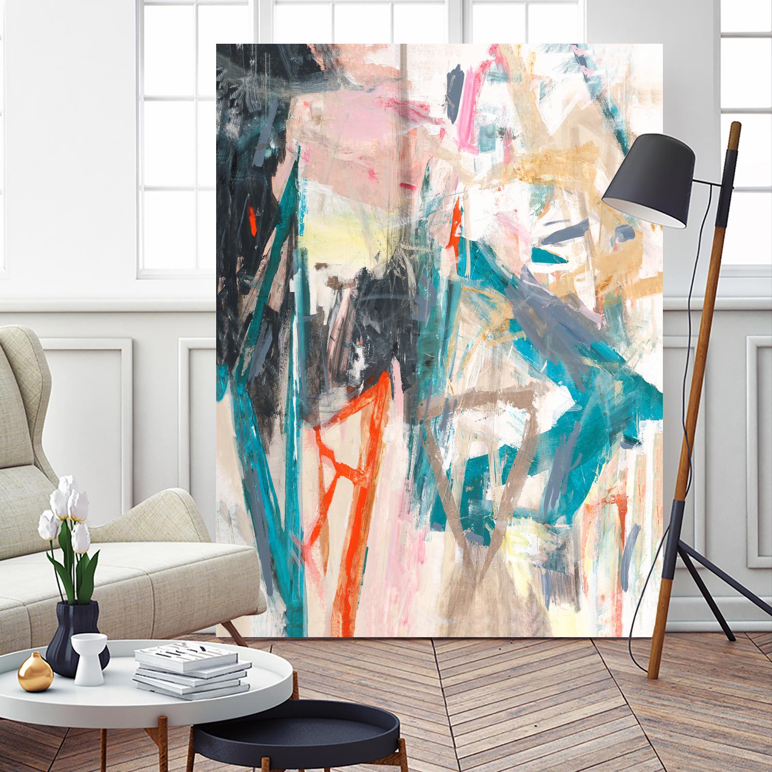 French Movement V by Daleno Art on GIANT ART - orange abstract