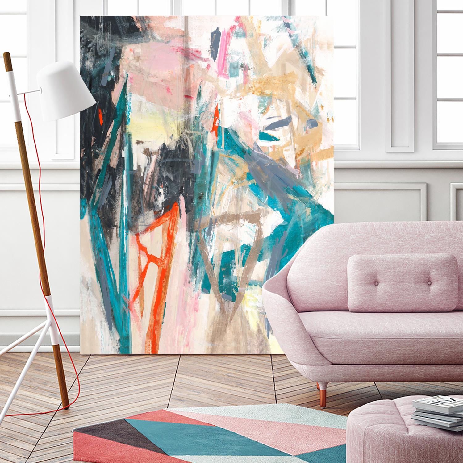 French Movement V by Daleno Art on GIANT ART - orange abstract