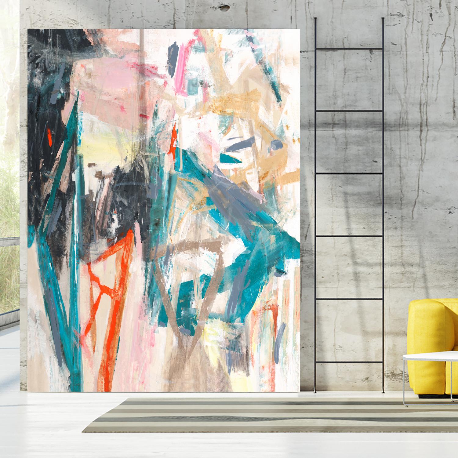 French Movement V by Daleno Art on GIANT ART - orange abstract