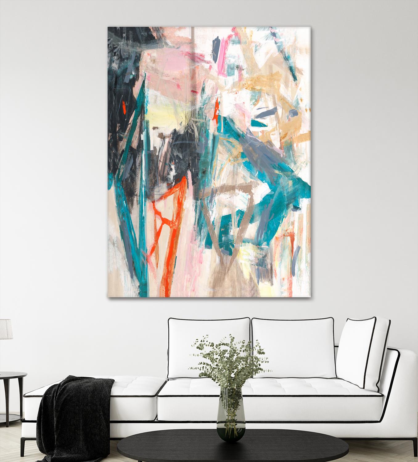 French Movement V by Daleno Art on GIANT ART - orange abstract