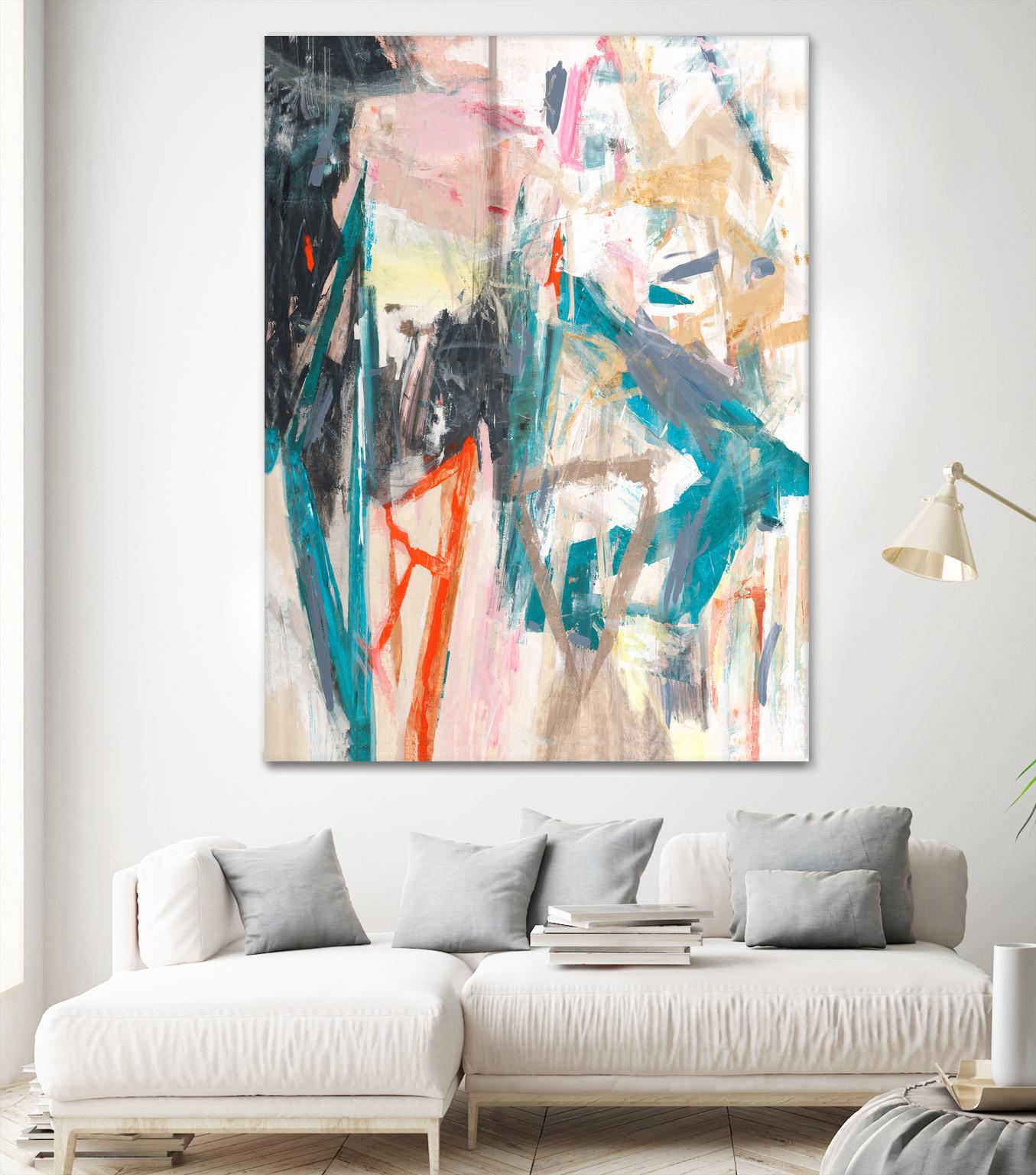 French Movement V by Daleno Art on GIANT ART - orange abstract