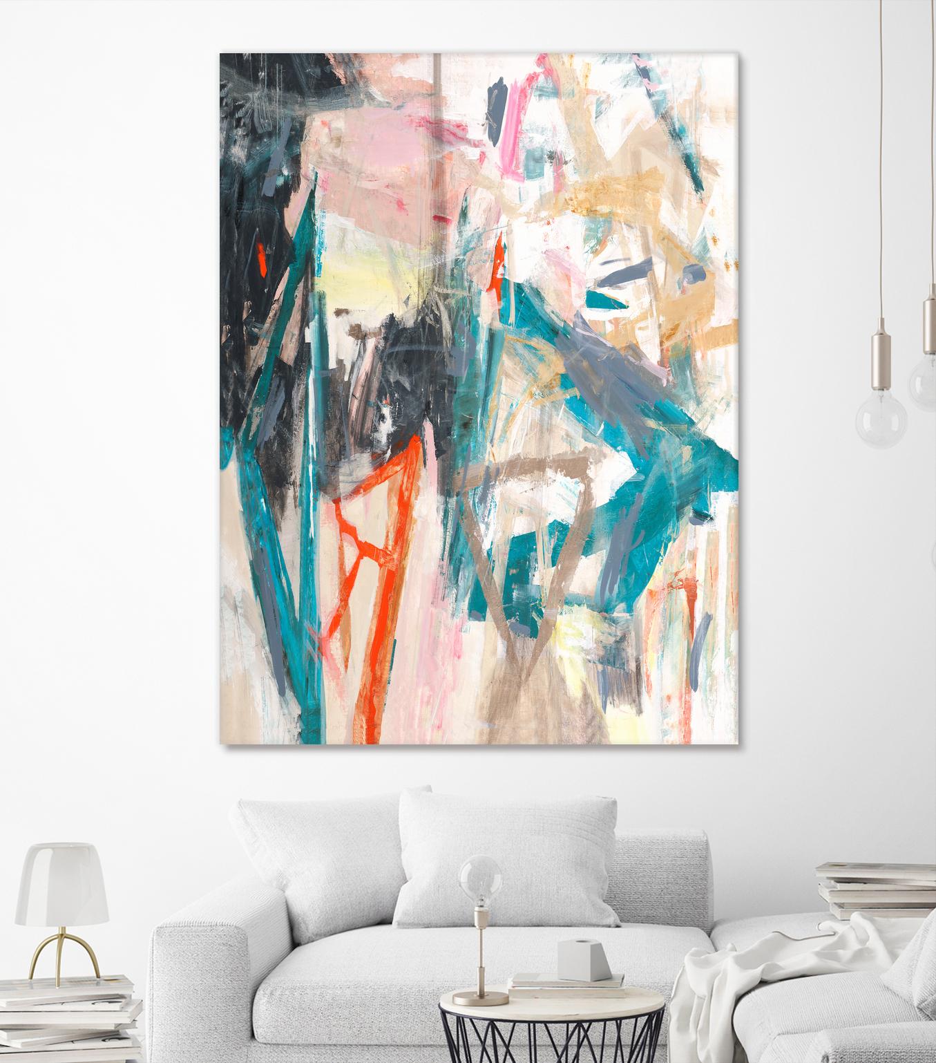 French Movement V by Daleno Art on GIANT ART - orange abstract