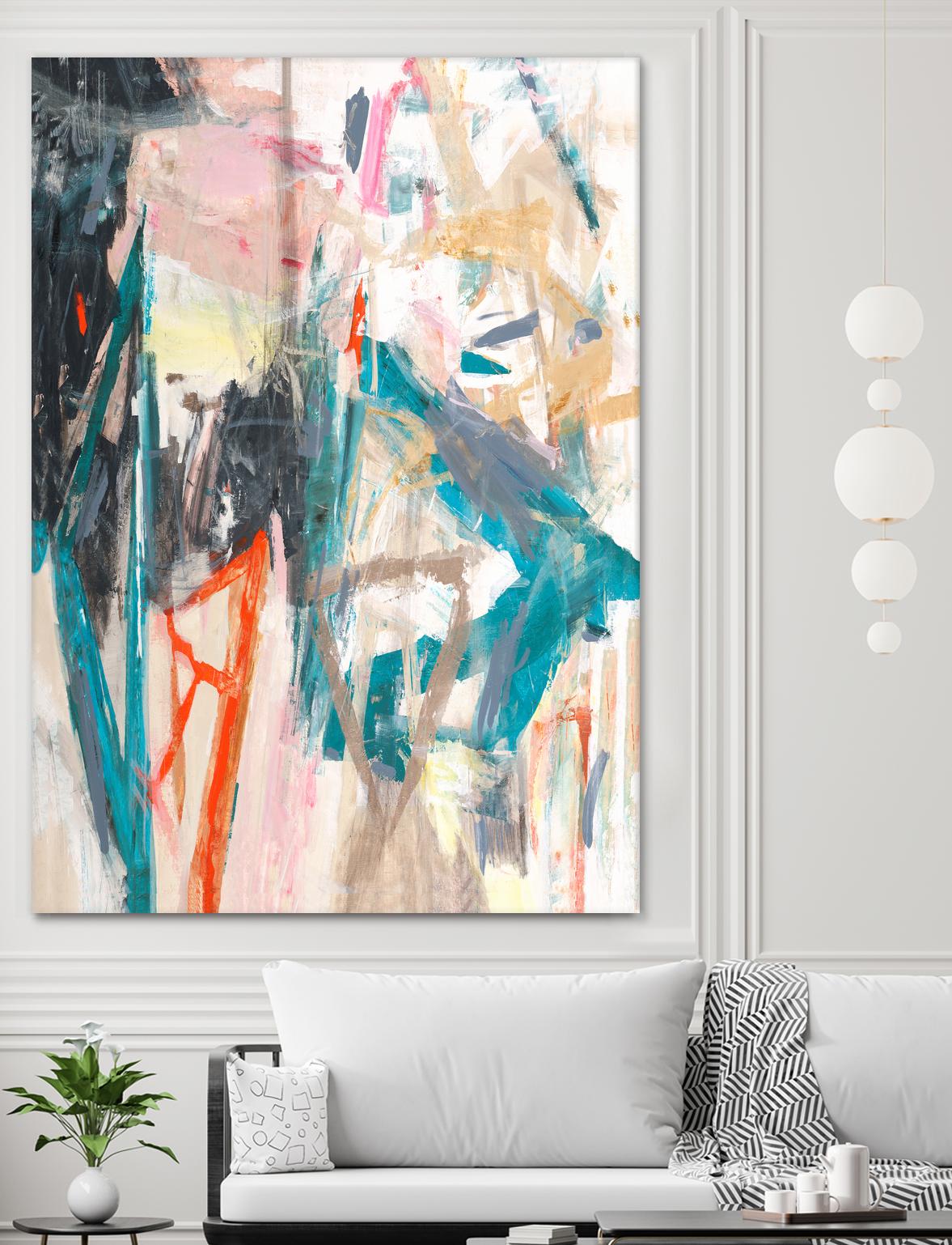 French Movement V by Daleno Art on GIANT ART - orange abstract