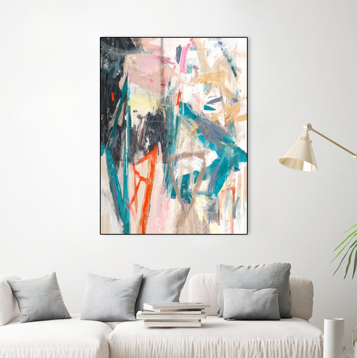 French Movement V by Daleno Art on GIANT ART - orange abstract