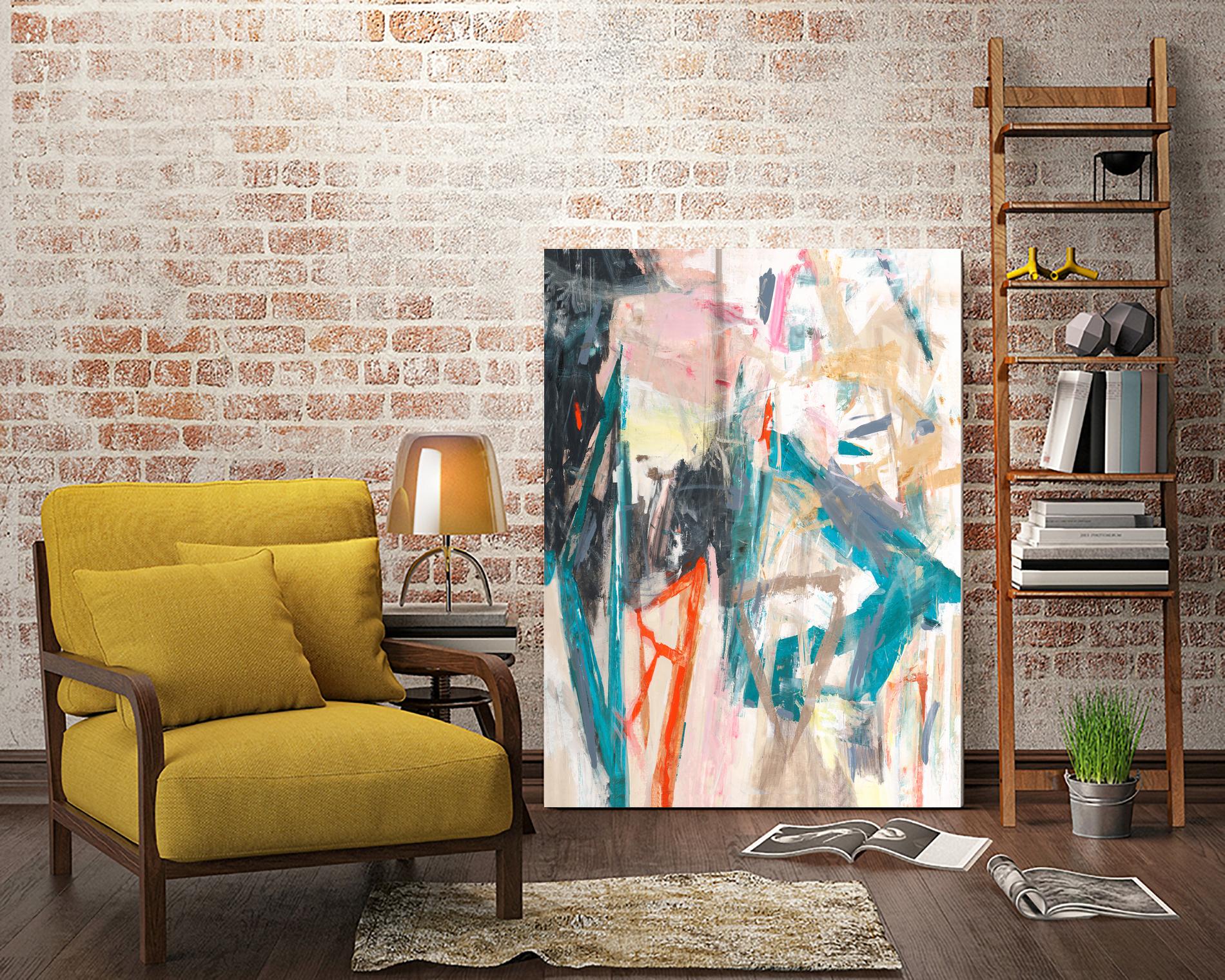 French Movement V by Daleno Art on GIANT ART - orange abstract