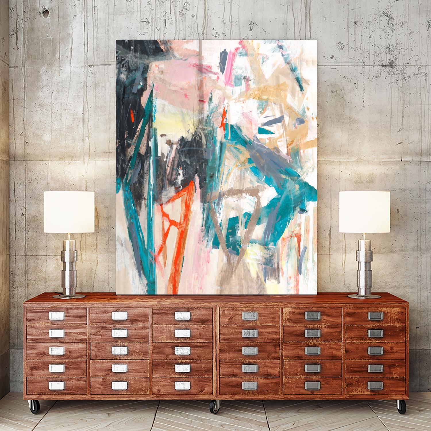 French Movement V by Daleno Art on GIANT ART - orange abstract