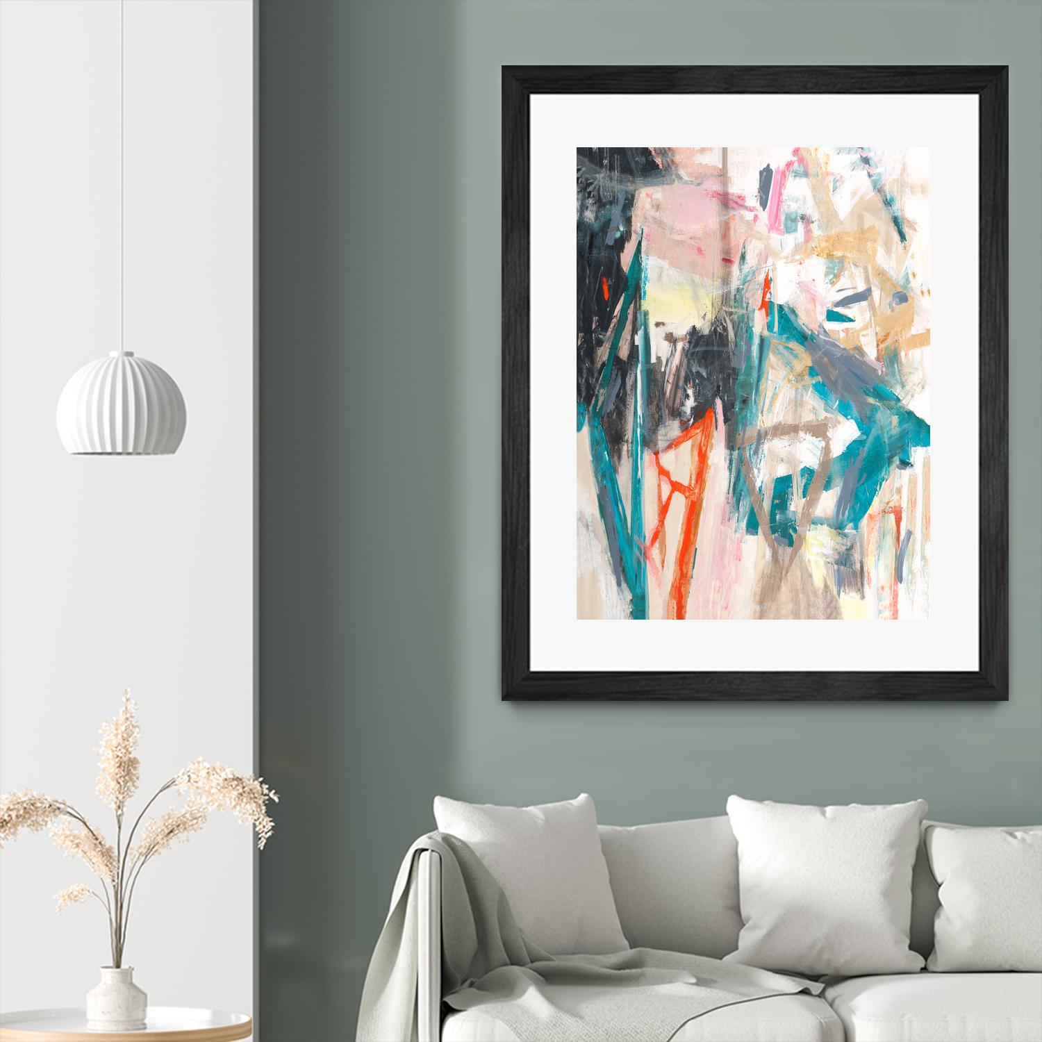 French Movement V by Daleno Art on GIANT ART - orange abstract