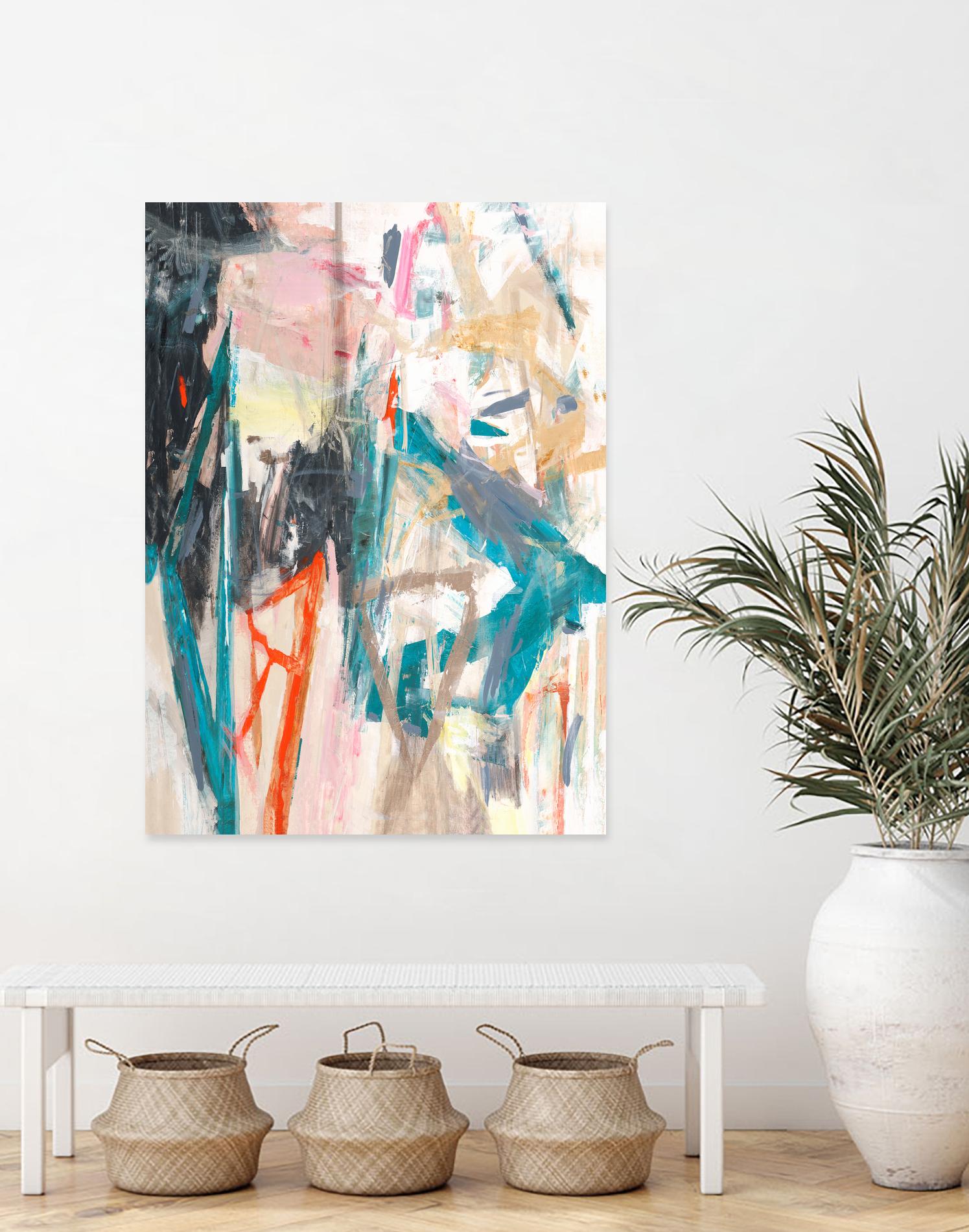 French Movement V by Daleno Art on GIANT ART - orange abstract