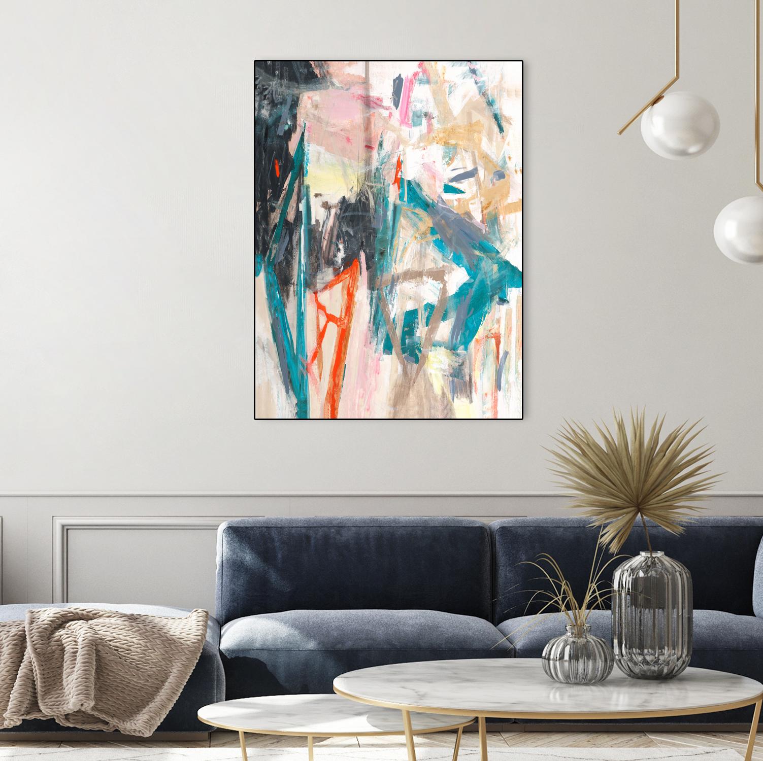 French Movement V by Daleno Art on GIANT ART - orange abstract