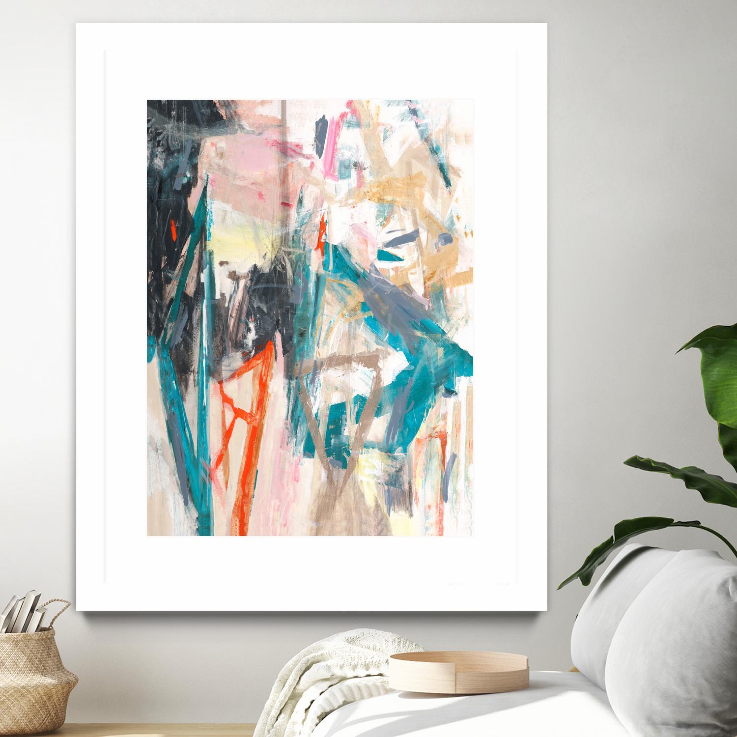 French Movement V by Daleno Art on GIANT ART - orange abstract