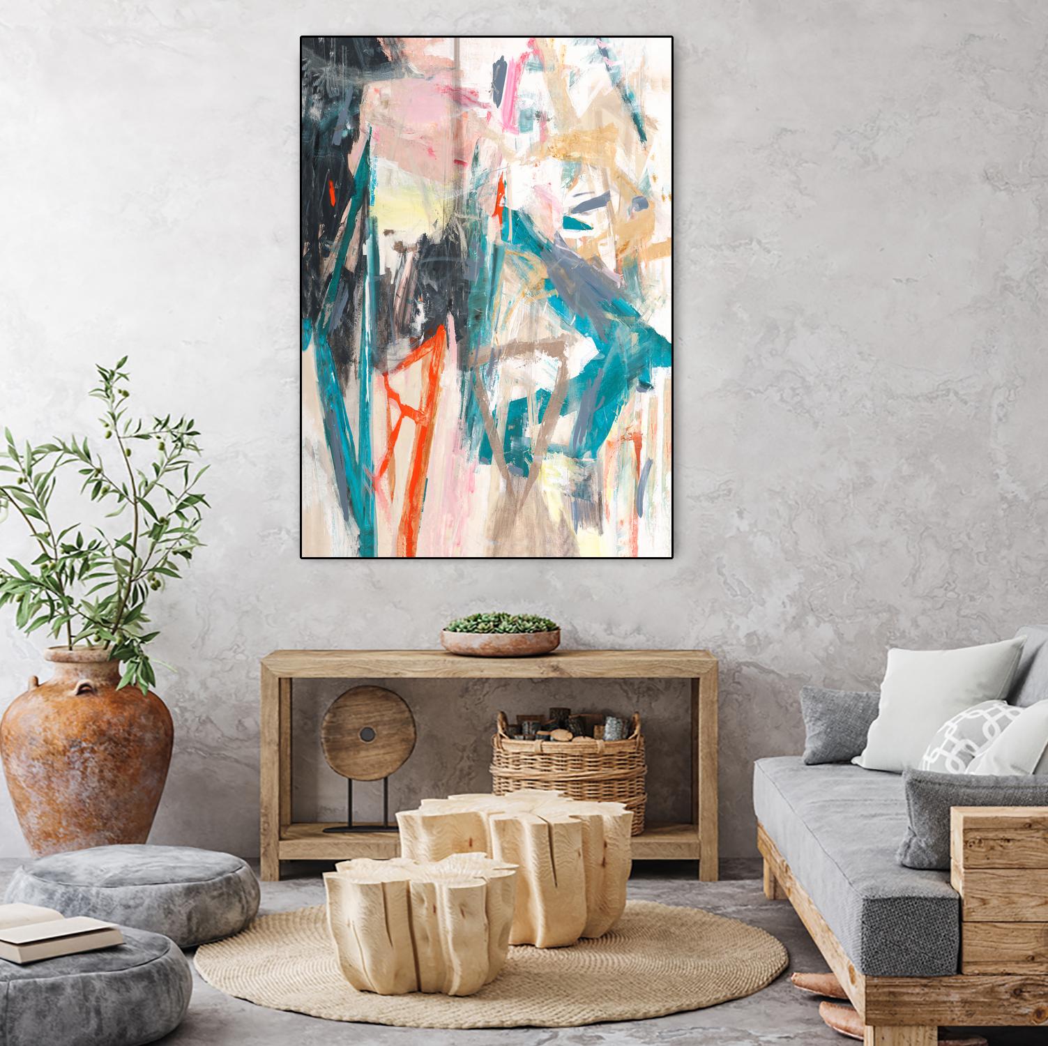 French Movement V by Daleno Art on GIANT ART - orange abstract